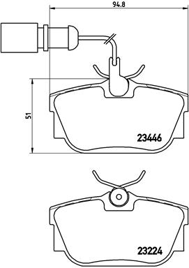 BREMBO Bremsensatz, Scheibenbremse sg00000f2i Hinterachse Voll 313mm 26mm für FORD SKODA VW