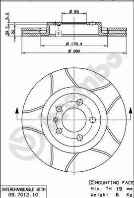 BREMBO Bremsensatz, Scheibenbremse sg00000f3o Hinterachse Geschlitzt 239mm 22mm für CITROËN FORD ROEWE (SAIC) FIAT ZHONGHUA (BRILLIANCE) PEUGEOT DS VW