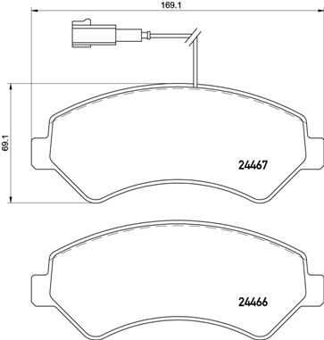 BREMBO Bremsensatz, Scheibenbremse sg00000f4l Hinterachse Voll 280mm 16mm für PEUGEOT CITROËN FIAT RAM
