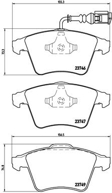 BREMBO Bremsensatz, Scheibenbremse sg00000f5b Hinterachse Innenbelüftet 294mm 32mm für VW AUDI SEAT