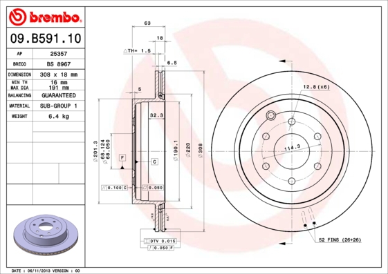 BREMBO Bremsensatz, Scheibenbremse sg00000f5l Hinterachse Innenbelüftet 320mm 18mm für NISSAN INFINITI MITSUBISHI RENAULT
