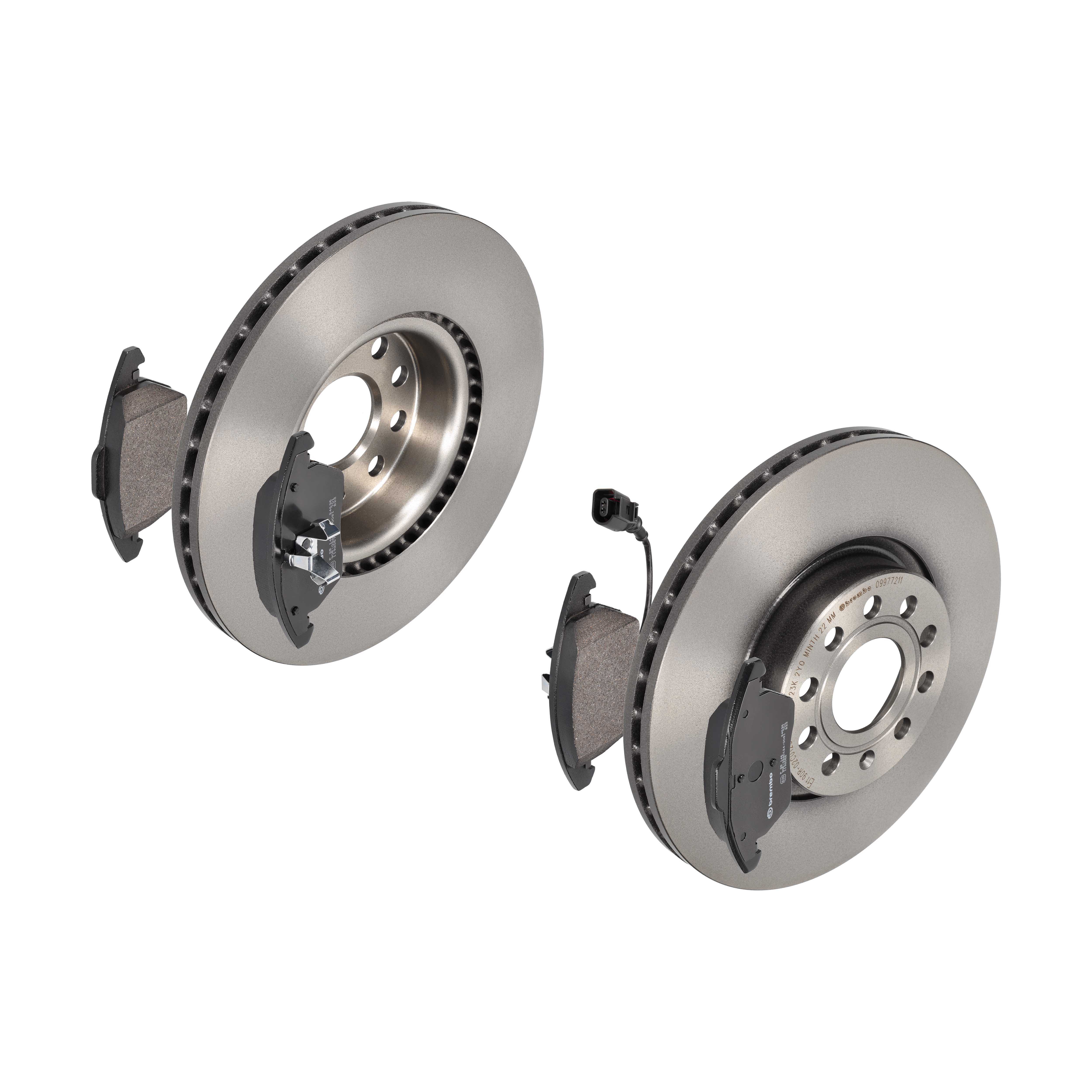 BREMBO Bremsensatz, Scheibenbremse ijdtidgtv2 Vorderachse Innenbelüftet 312mm 25mm für VW SEAT SKODA AUDI VW (SVW) VW (FAW) SKODA (SVW)
