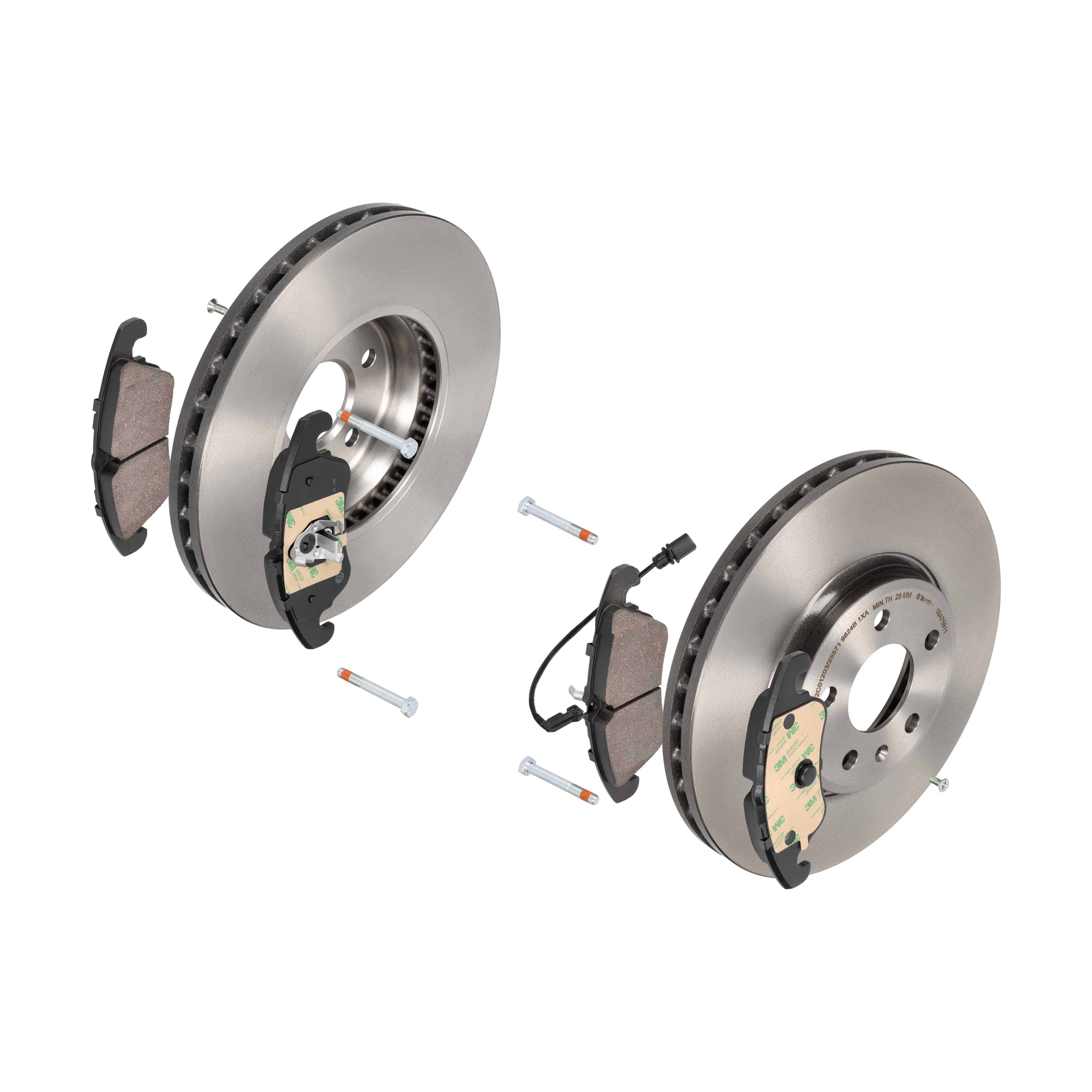 BREMBO Bremsensatz, Scheibenbremse ijdtidc6k9 Vorderachse Innenbelüftet 320mm 30mm für AUDI SEAT SKODA VW AUDI (FAW)
