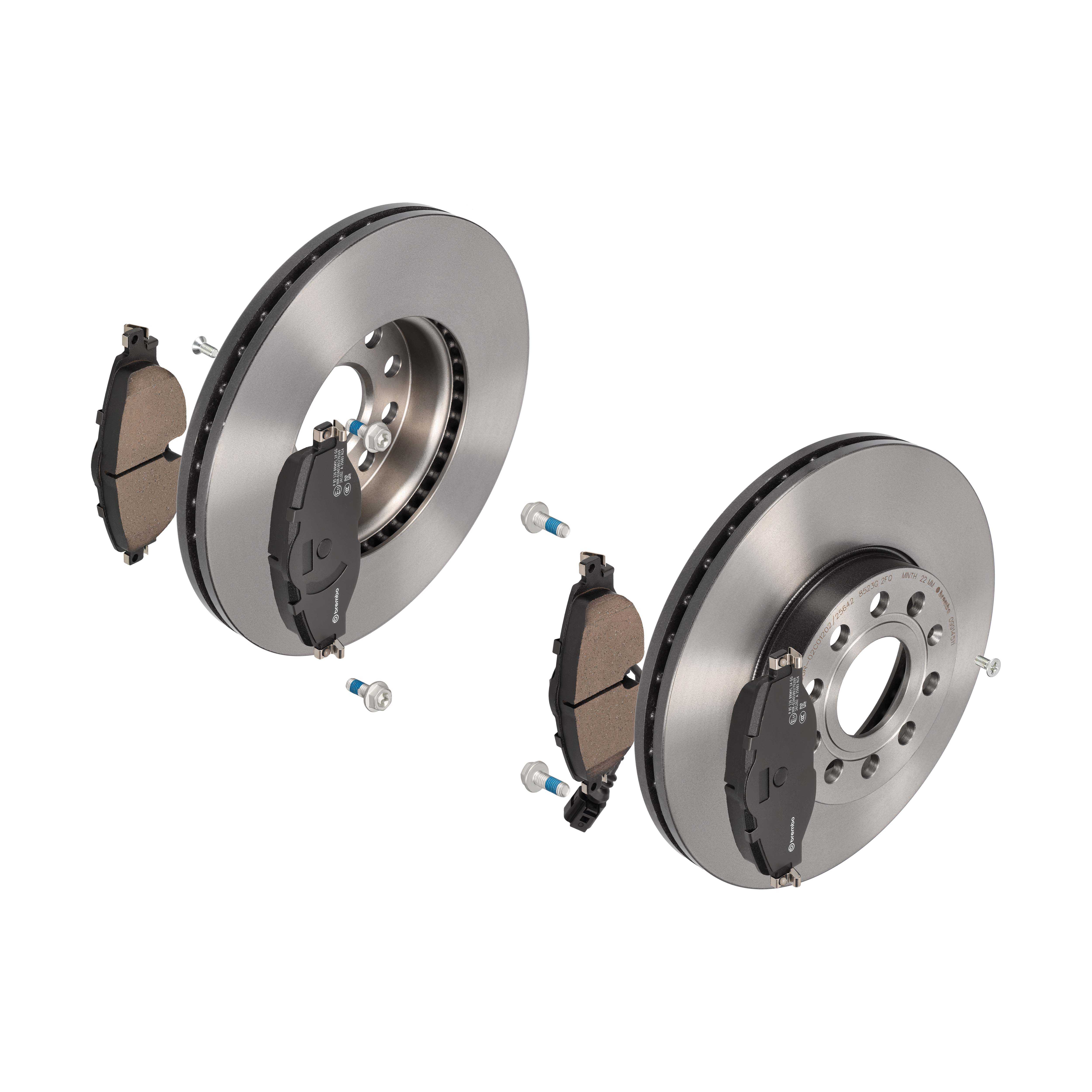 BREMBO Bremsensatz, Scheibenbremse ijdtidc7u9 Vorderachse Innenbelüftet 288mm 25mm für AUDI SEAT VW (FAW) VW SKODA SKODA (SVW) AUDI (FAW)