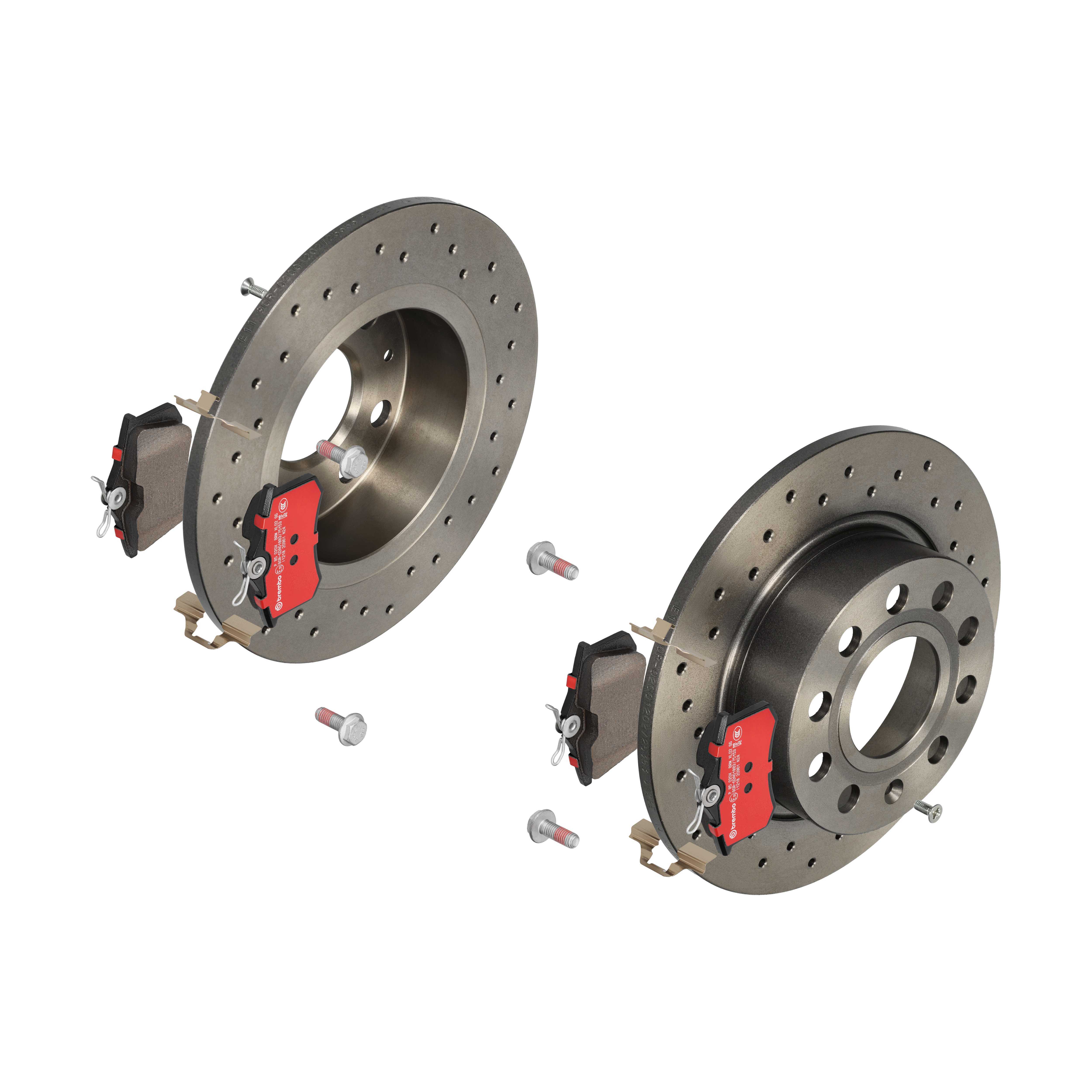 BREMBO Bremsensatz, Scheibenbremse sk8k0f8zd5 Hinterachse Gelocht 253mm 10mm für PEUGEOT CITROËN FORD ROEWE (SAIC) FIAT ZHONGHUA (BRILLIANCE) DS AUDI