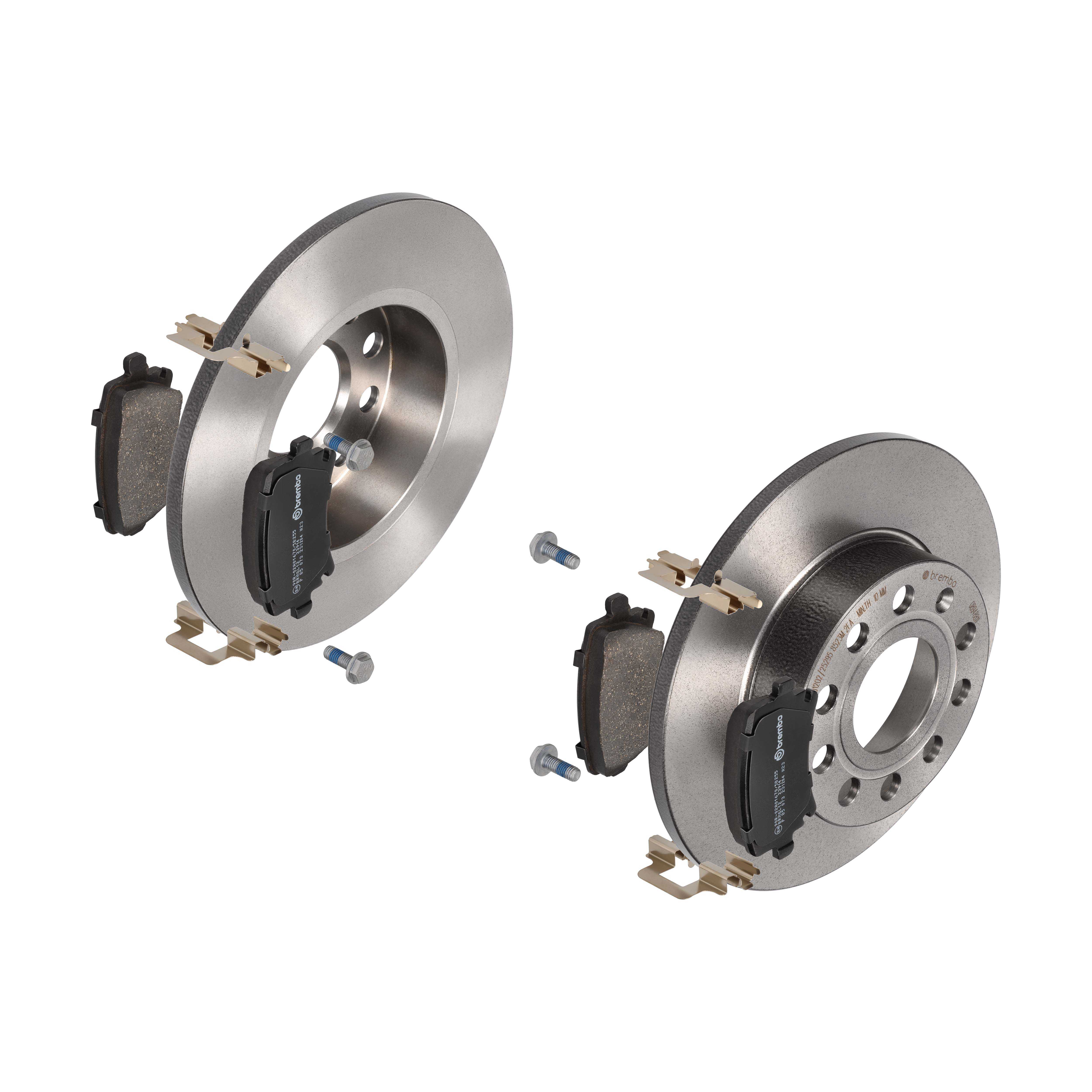 BREMBO Bremsensatz, Scheibenbremse ijdtidi3p2 Hinterachse Voll 256mm 12mm für SEAT VW VW (FAW) AUDI SKODA AUDI (FAW) SKODA (SVW) VW (SVW)