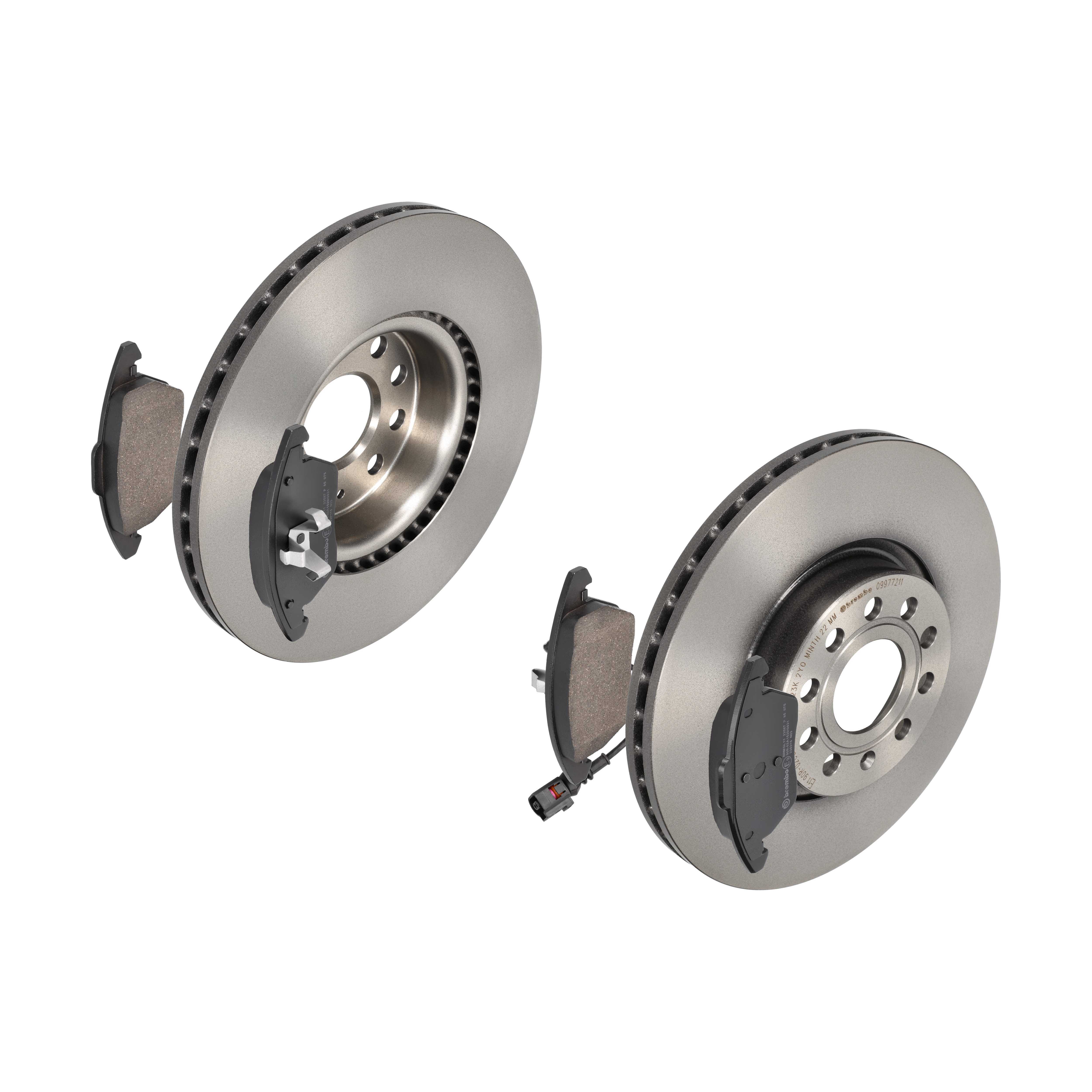BREMBO Bremsensatz, Scheibenbremse ijdtidbtx5 Vorderachse Innenbelüftet 312mm 25mm für VW AUDI SEAT SKODA VW (SVW) VW (FAW) SKODA (SVW)