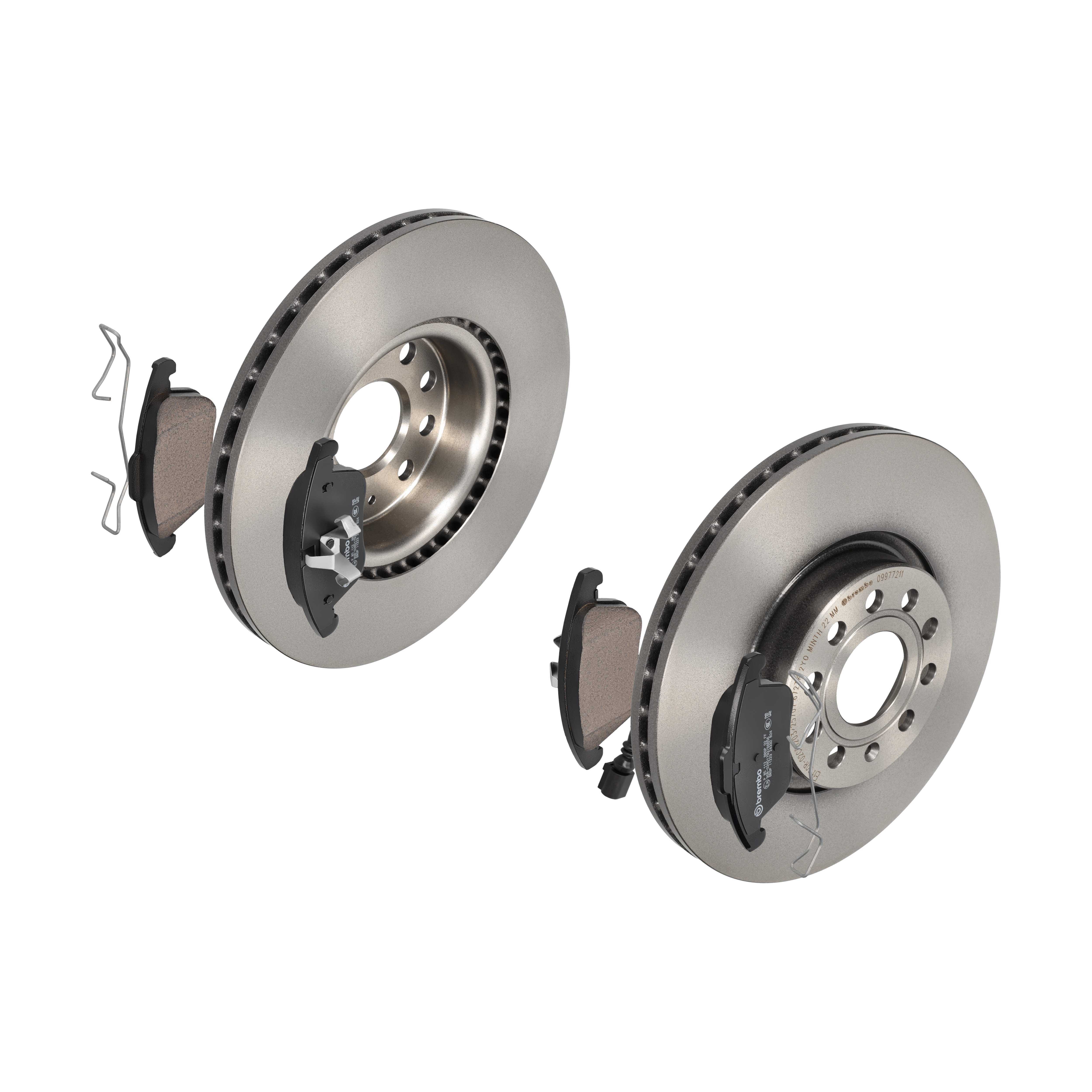 BREMBO Bremsensatz, Scheibenbremse ijdtidc7k3 Vorderachse Innenbelüftet 312mm 25mm für VW AUDI SKODA AUDI (FAW) VW (SVW) VW (FAW) SKODA (SVW)
