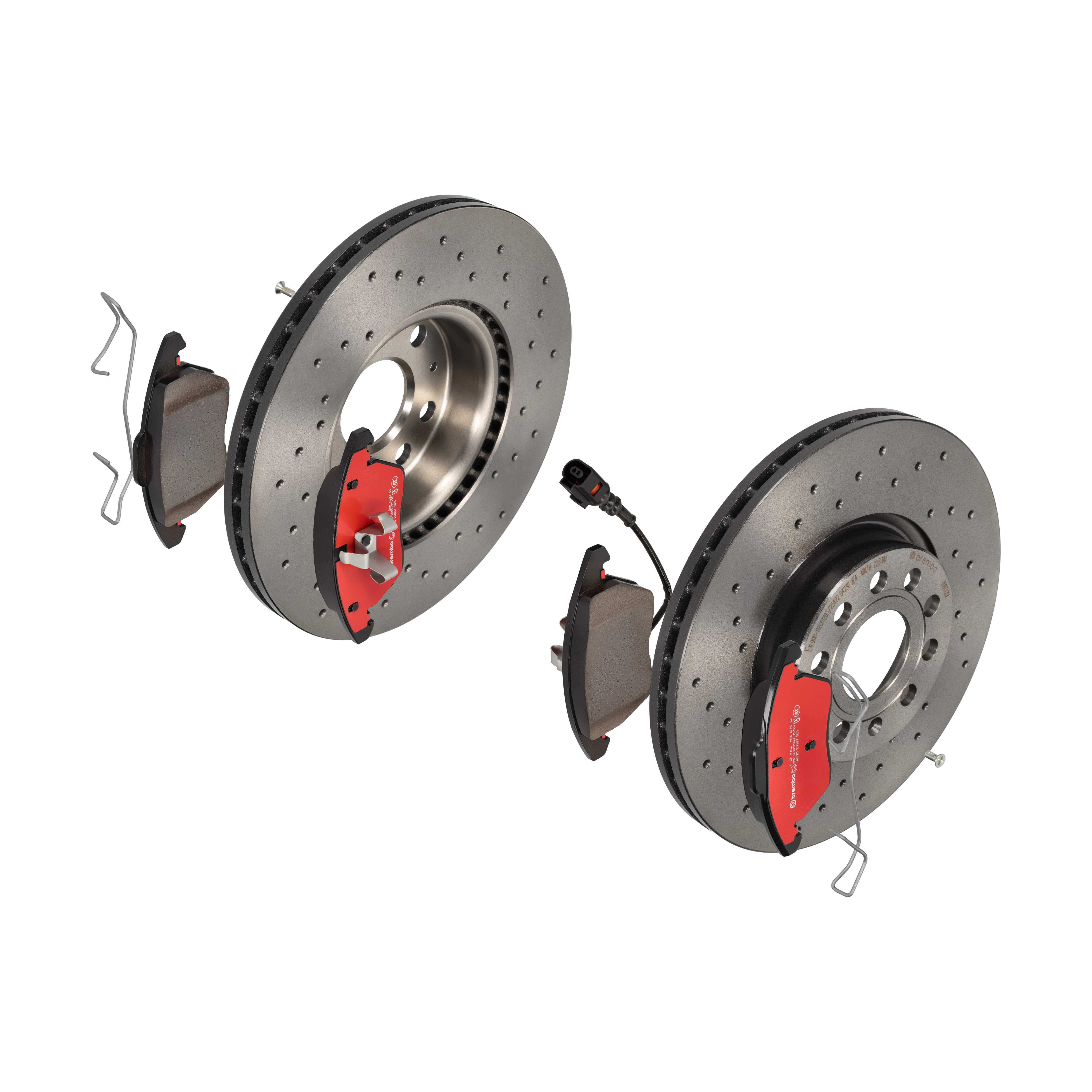 BREMBO Bremsensatz, Scheibenbremse sk8k0f5658 Vorderachse Gelocht/innenbel. 312mm 25mm für VW VW (SVW) SEAT AUDI (FAW) SKODA VW (FAW) SKODA (SVW)