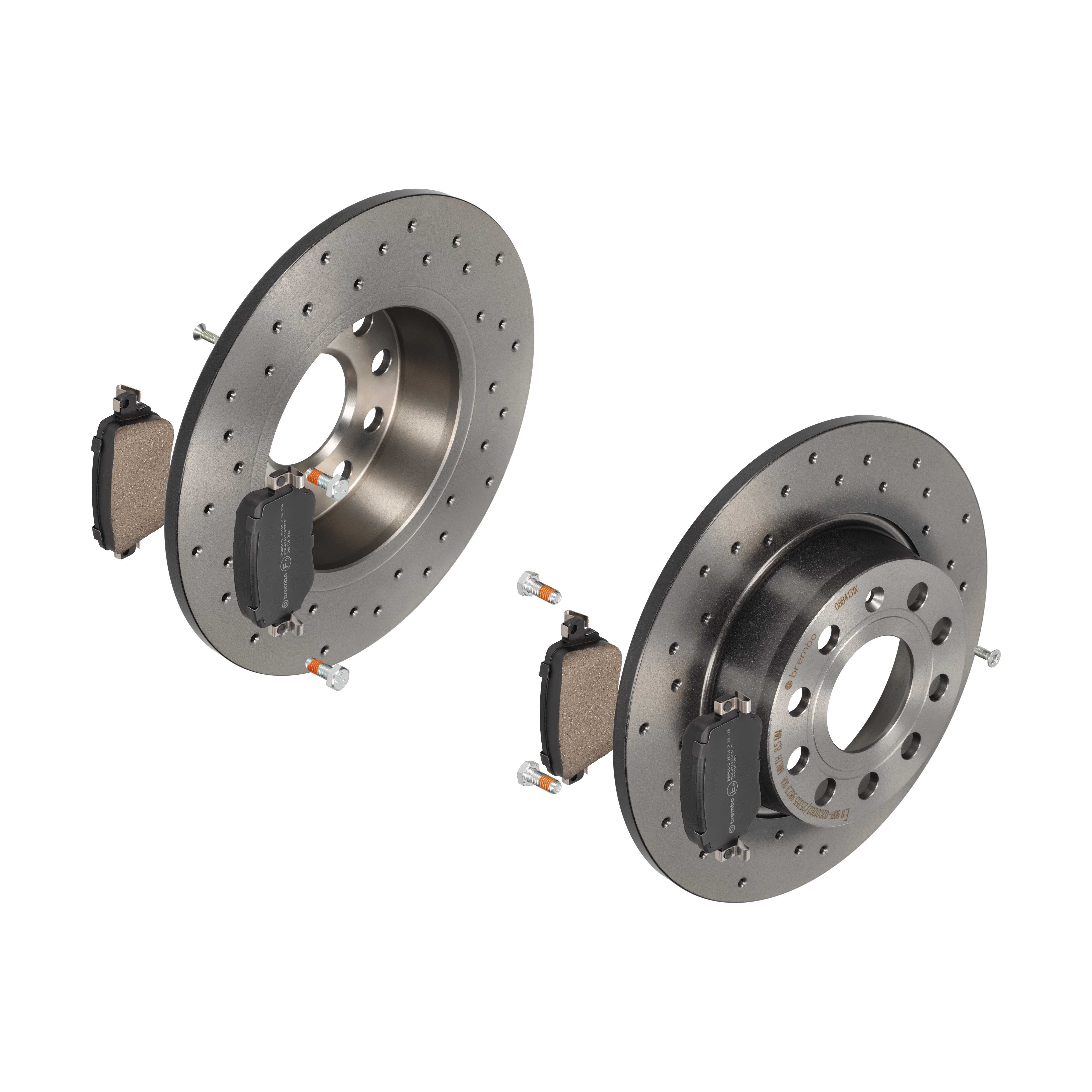 BREMBO Bremsensatz, Scheibenbremse sk8k0f7q83 Hinterachse Gelocht 272mm 10mm für VW AUDI AUDI (FAW) SKODA SEAT
