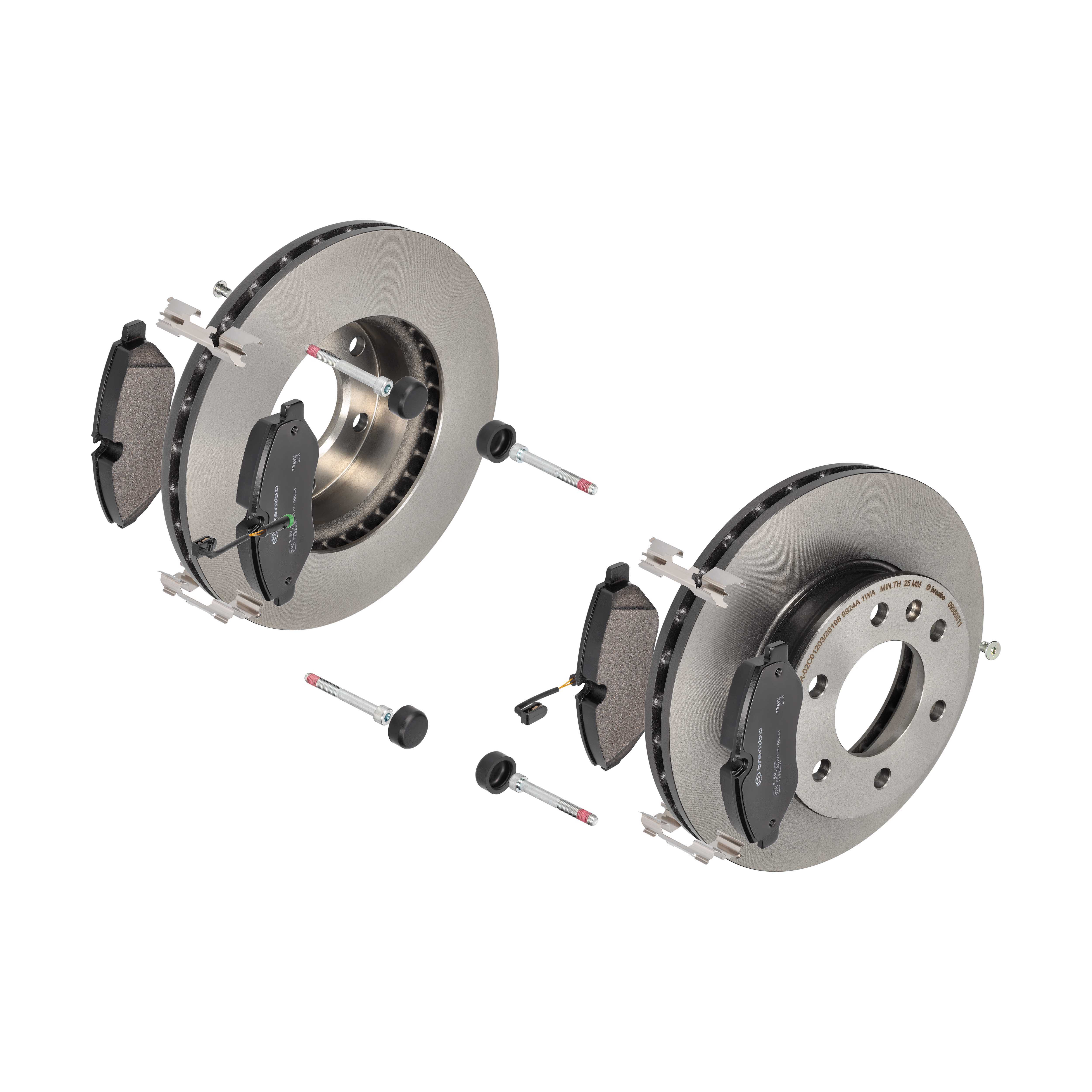 BREMBO Bremsensatz, Scheibenbremse ijzjsgg3k5 Vorderachse Innenbelüftet 300mm 28mm für MERCEDES-BENZ VW FREIGHTLINER CHRYSLER AUDI