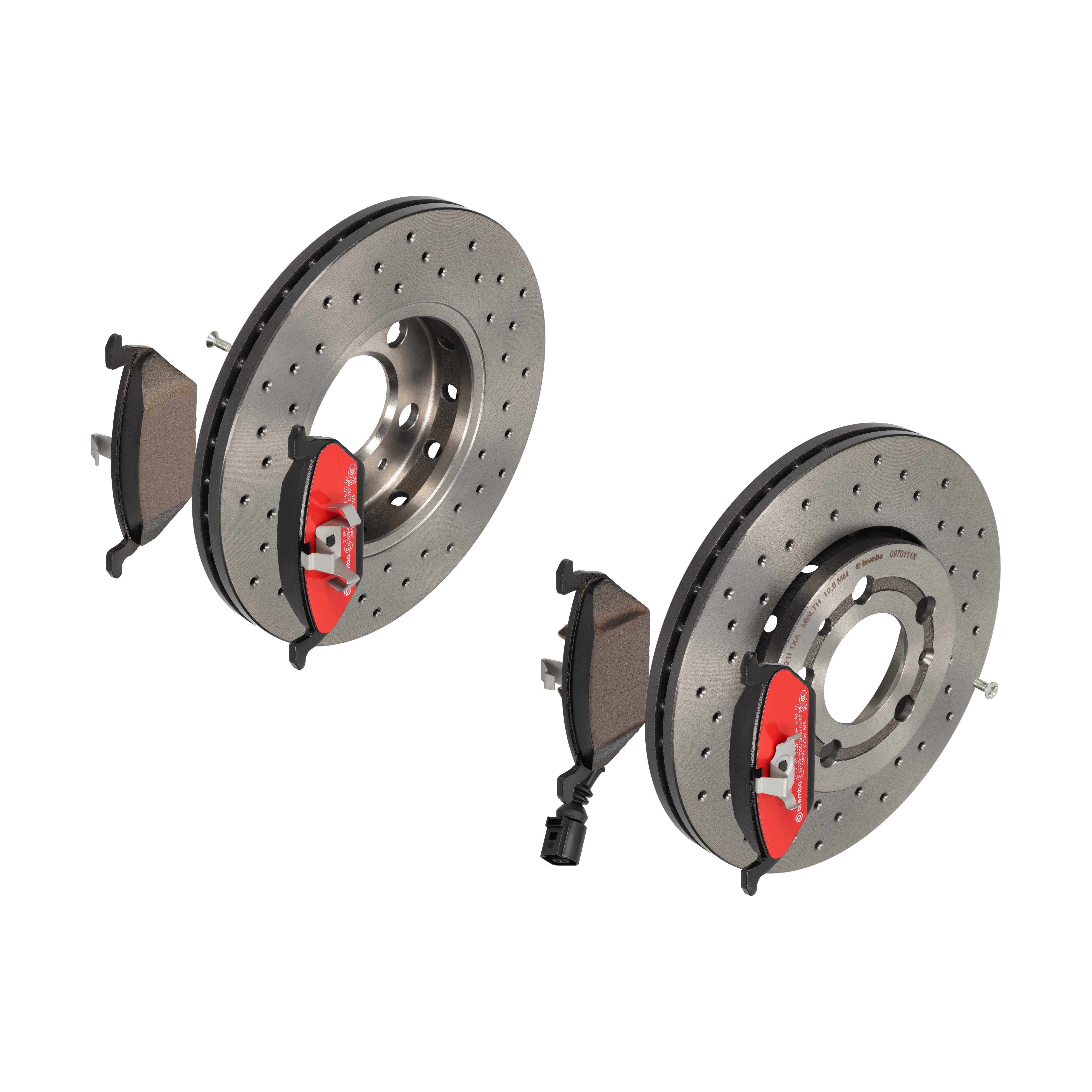 BREMBO Bremsensatz, Scheibenbremse sk8k0f0h75 Vorderachse Gelocht/innenbel. 256mm 22mm für ROEWE (SAIC) VW SEAT SKODA AUDI VW (FAW) SKODA (SVW) VW (SV