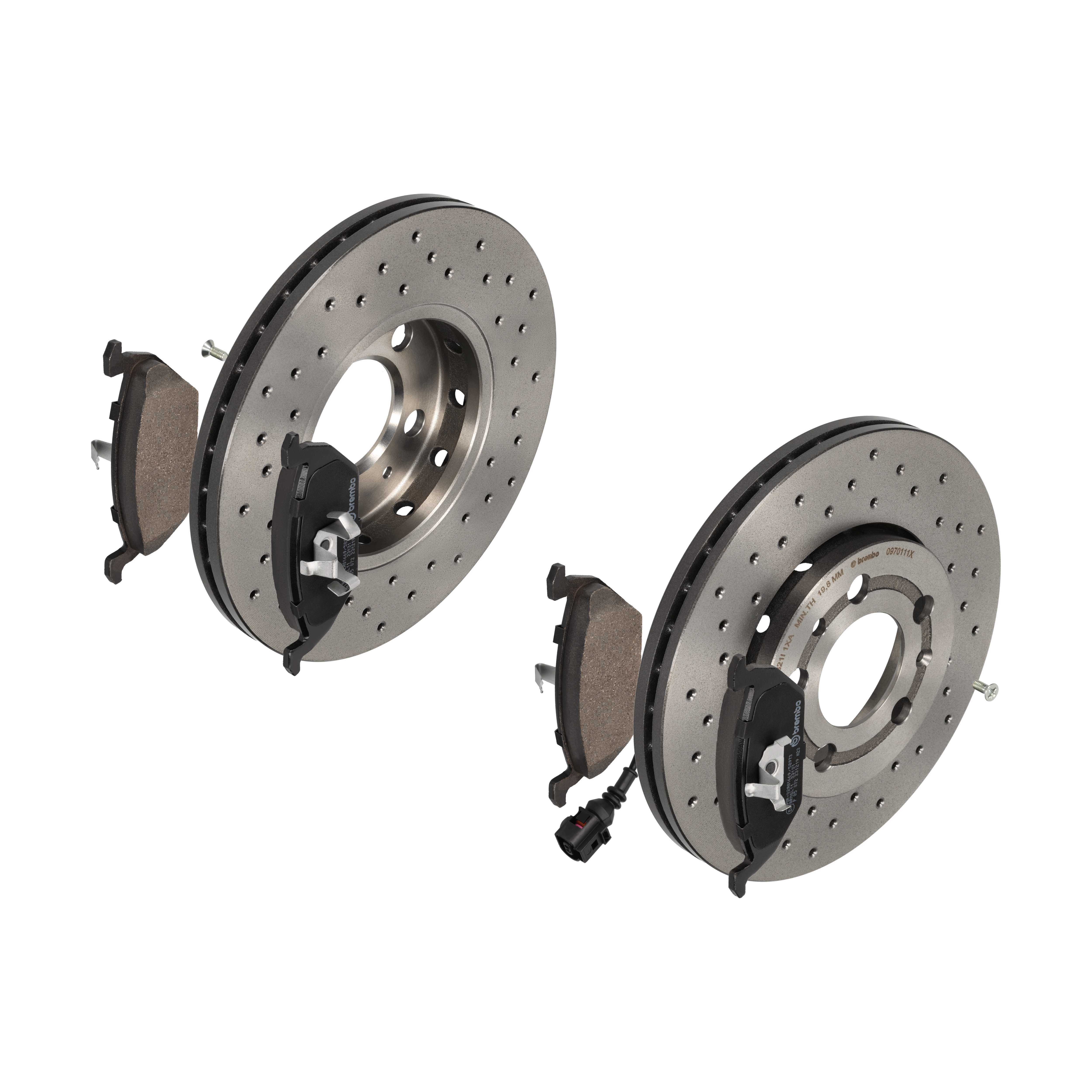 BREMBO Bremsensatz, Scheibenbremse sk8k0f24r5 Vorderachse Gelocht/innenbel. 256mm 22mm für ROEWE (SAIC) AUDI VW SKODA SEAT VW (SVW) VW (FAW)