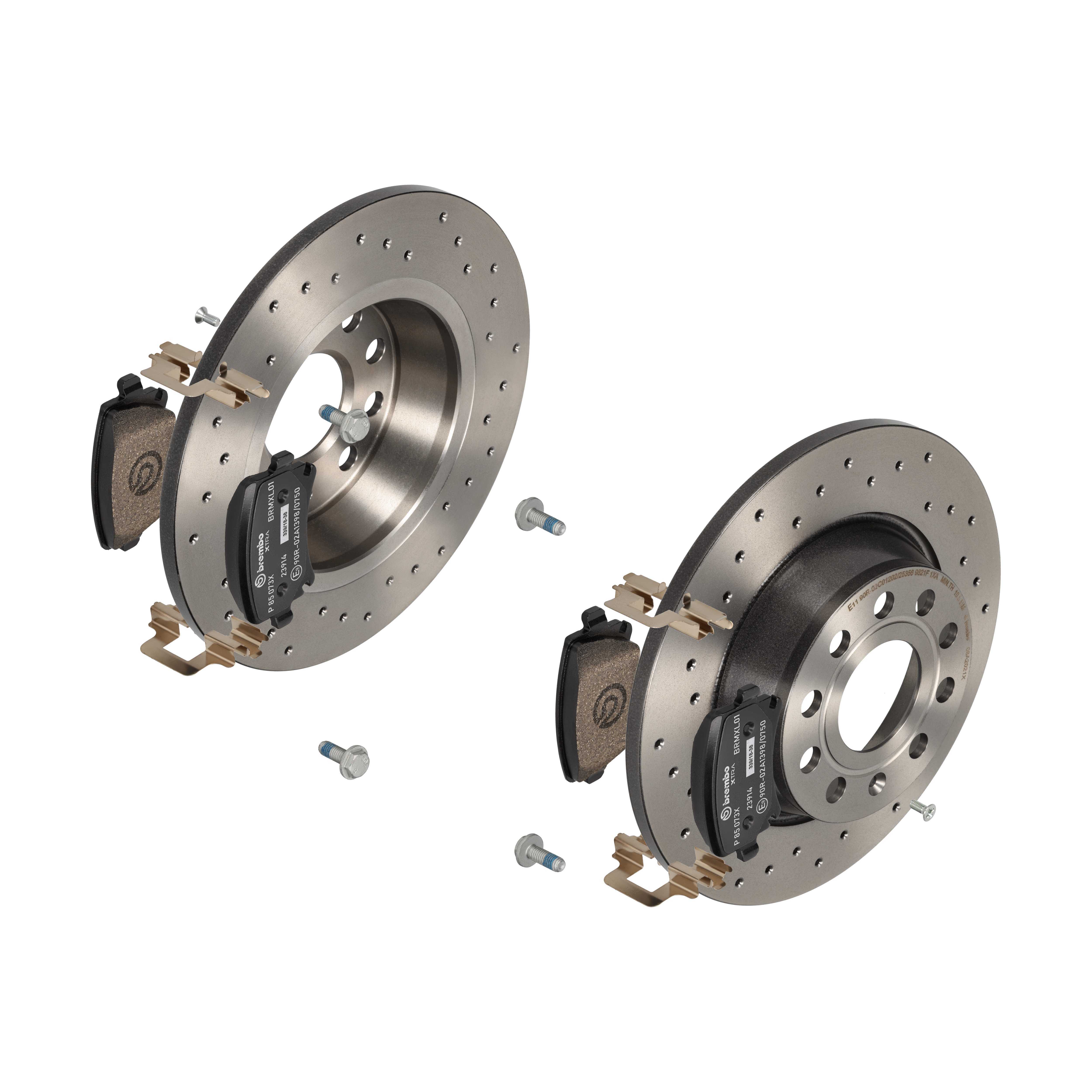 BREMBO Bremsensatz, Scheibenbremse sk8k0f8lq3 Hinterachse Gelocht 282mm 12mm für VW SKODA AUDI (FAW) VW (FAW) AUDI SEAT