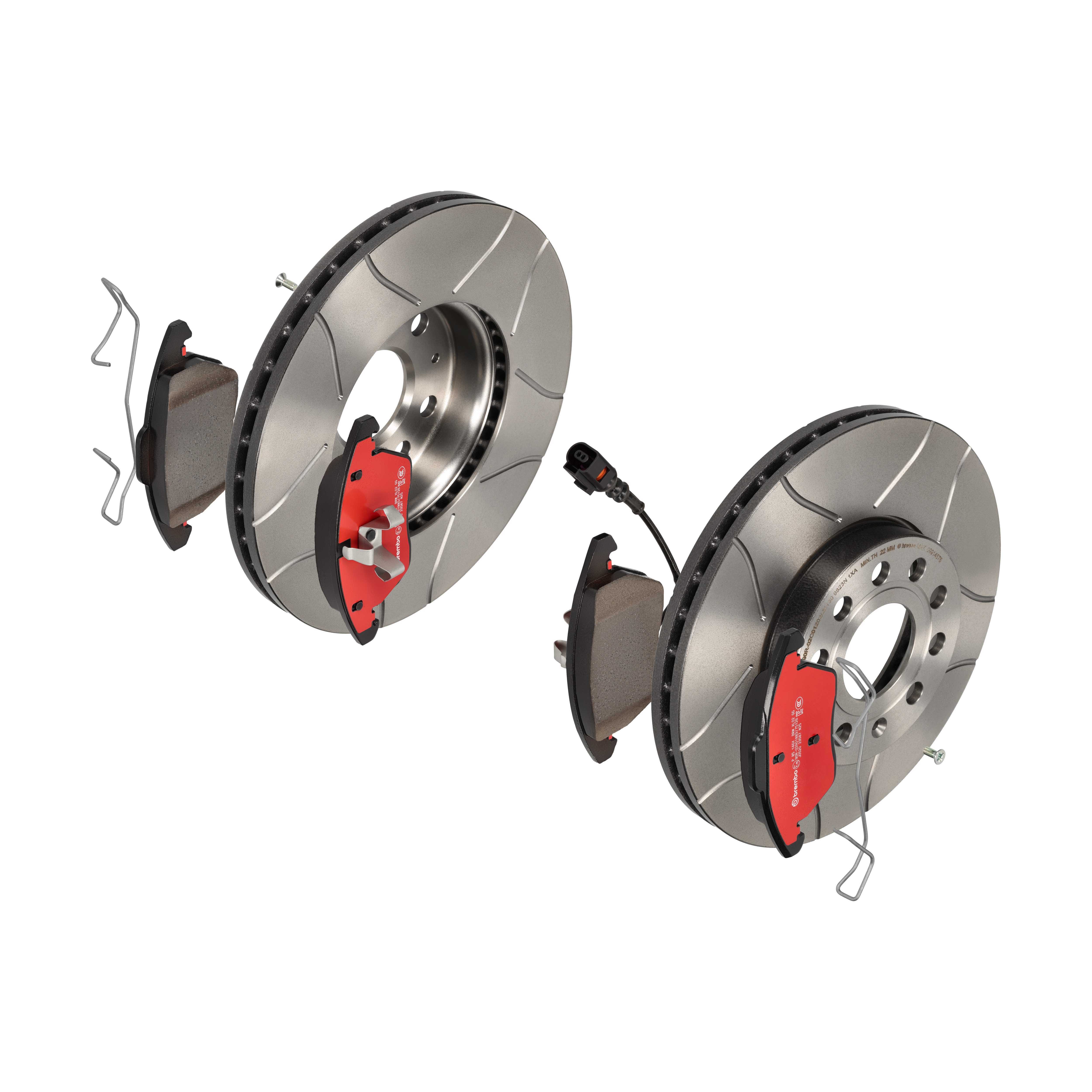 BREMBO Bremsensatz, Scheibenbremse sk8k0f1h37 Vorderachse Geschlitzt 288mm 25mm für VW (FAW) SKODA (SVW) AUDI SEAT VW SKODA AUDI (FAW)