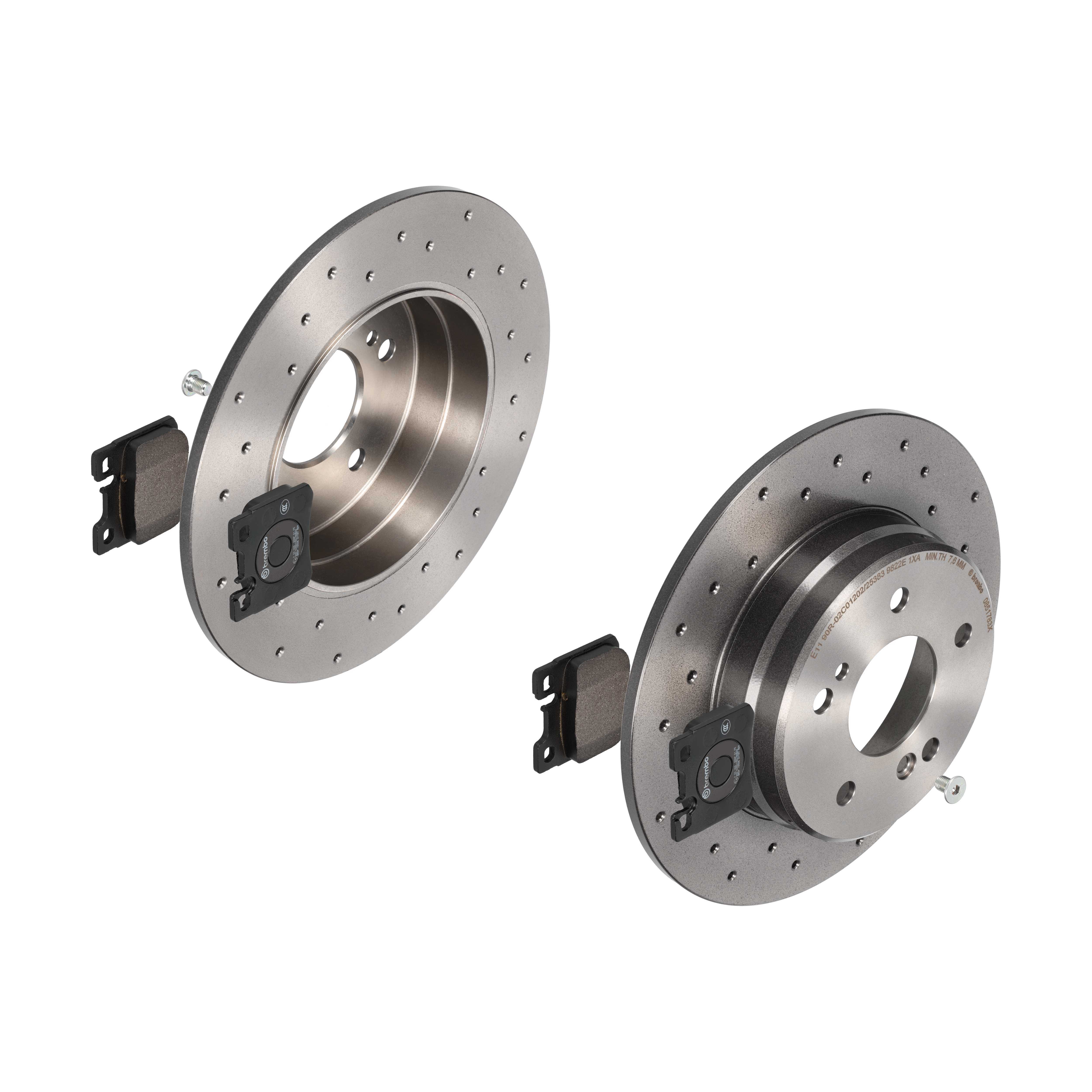 BREMBO Bremsensatz, Scheibenbremse sk8k0f8p81 Hinterachse Gelocht 278mm 9mm für MERCEDES-BENZ CHRYSLER