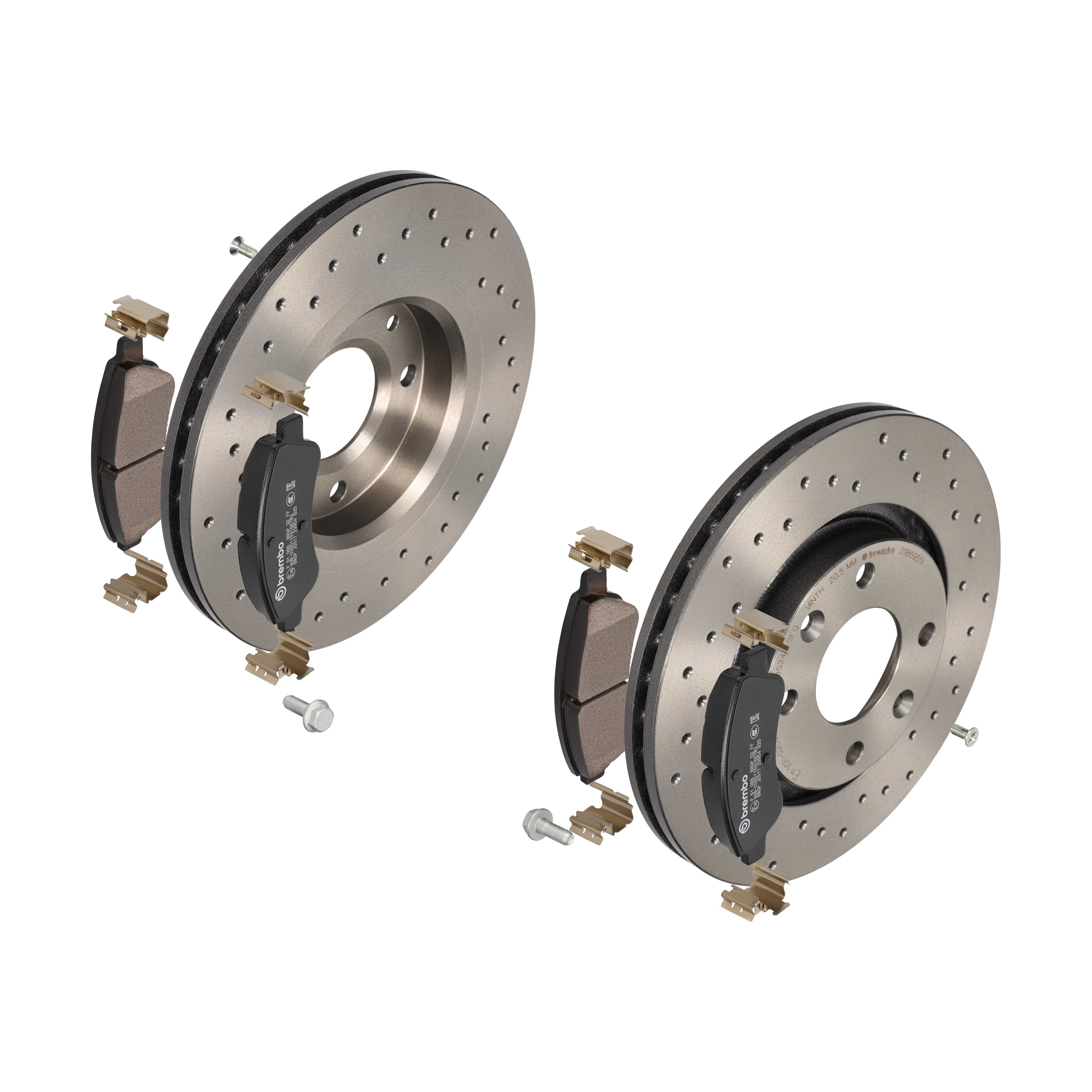 BREMBO Bremsensatz, Scheibenbremse sk8k0f3jk4 Vorderachse Gelocht/innenbel. 266mm 22mm für PEUGEOT CITROËN DS PEUGEOT (DF-PSA) OPEL FENGSHEN CITROËN (