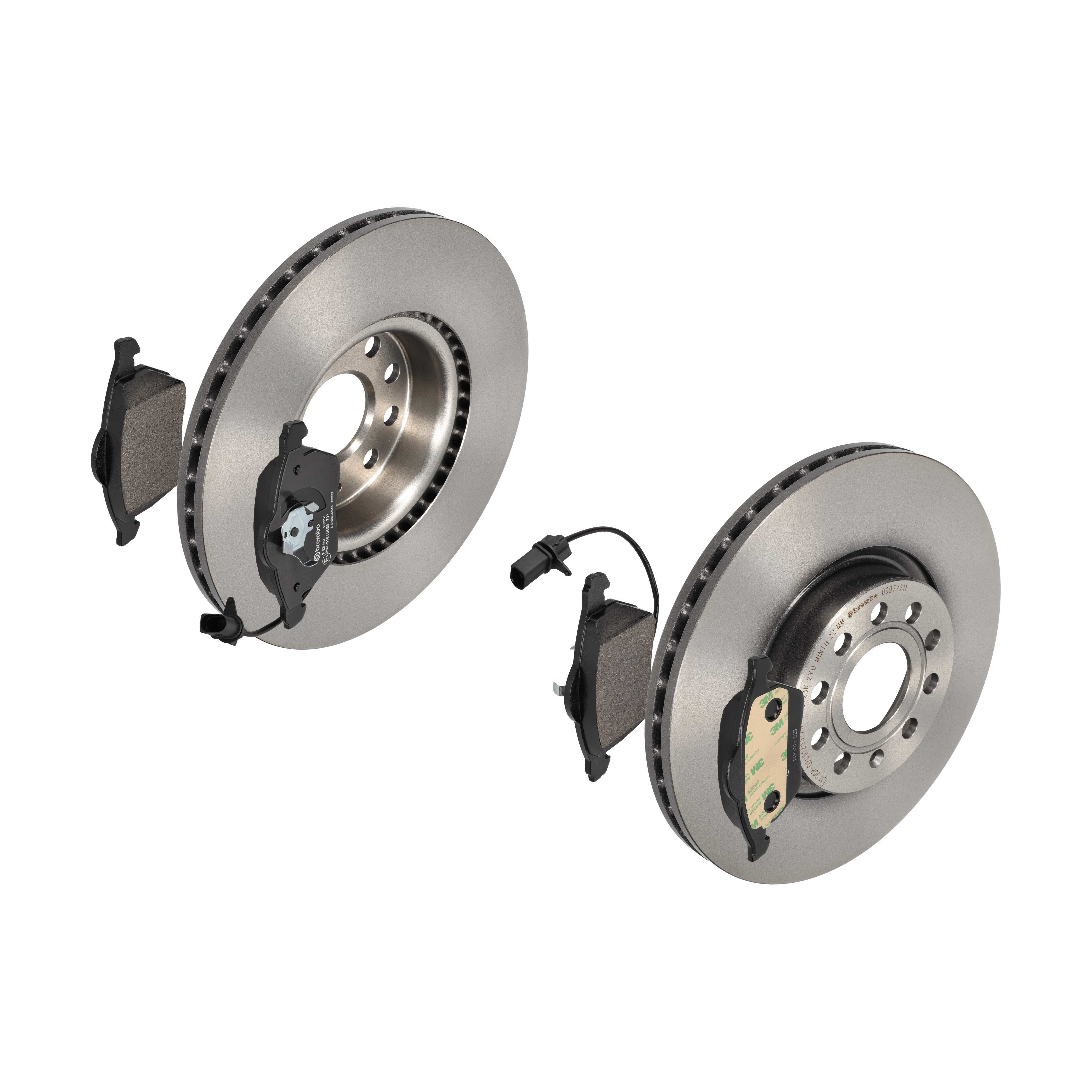 BREMBO Bremsensatz, Scheibenbremse ijdtidgwp4 Vorderachse Innenbelüftet 312mm 25mm für VW SKODA SEAT AUDI (FAW) AUDI VW (FAW) SKODA (SVW)