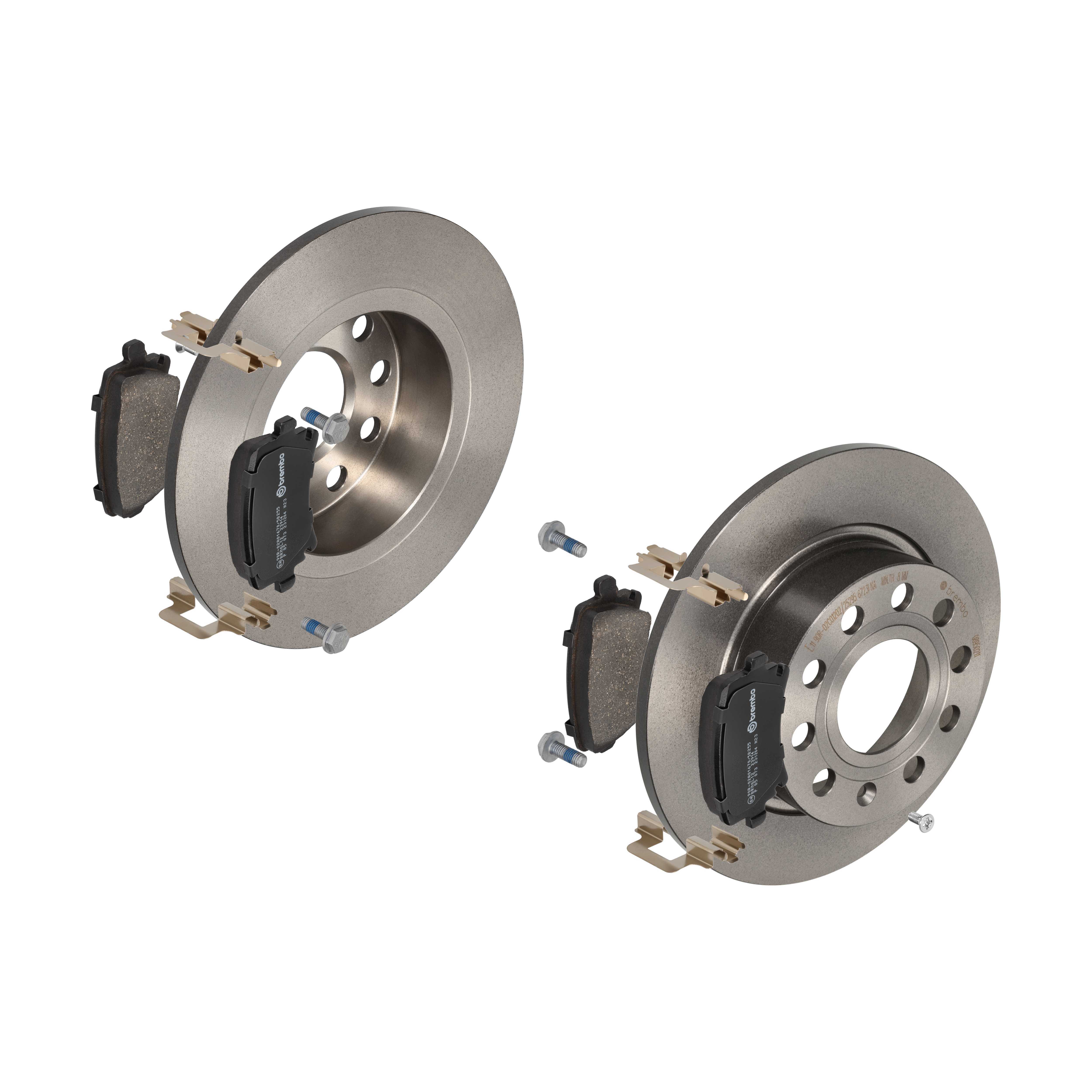 BREMBO Bremsensatz, Scheibenbremse sg00000b5x Hinterachse Voll 253mm 10mm für VW SKODA VW (FAW) AUDI SEAT AUDI (FAW) SKODA (SVW)
