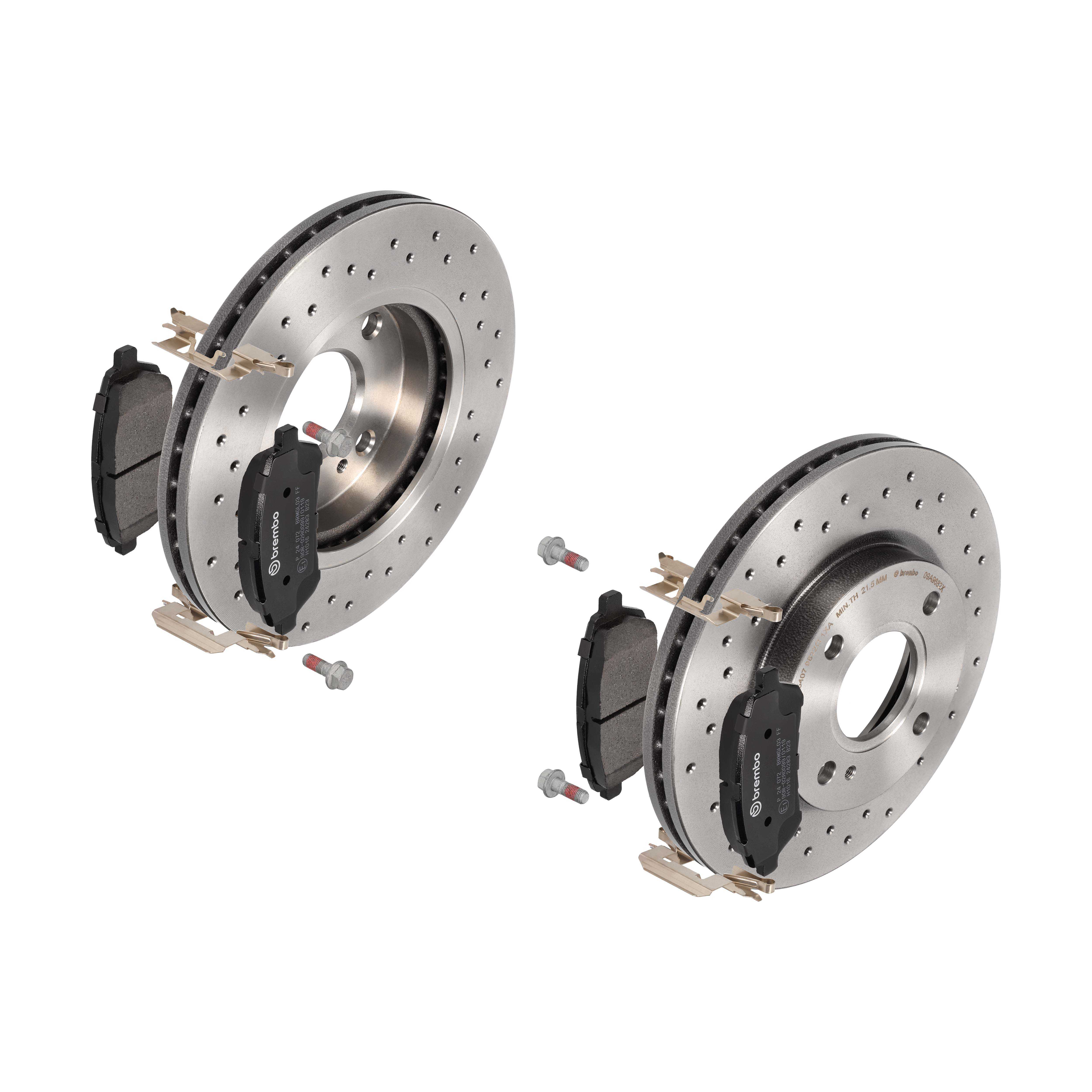 BREMBO Bremsensatz, Scheibenbremse sk8k0f5164 Vorderachse Gelocht/innenbel. 258mm 23mm für FORD MAZDA DAIHATSU TOYOTA SUZUKI