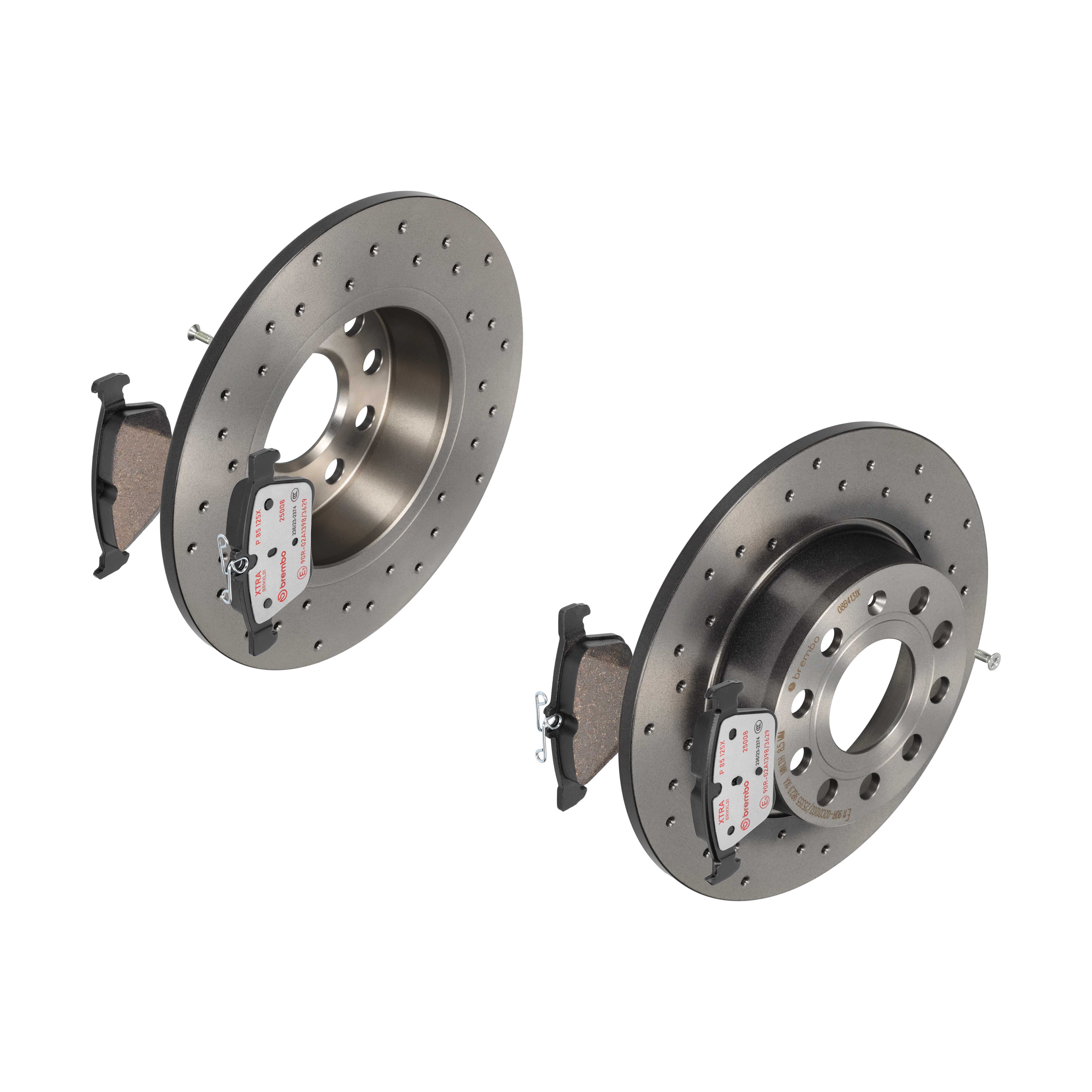 BREMBO Bremsensatz, Scheibenbremse sk8k0f7vm5 Hinterachse Gelocht 272mm 10mm für MG (SAIC) VW SKODA (SVW) AUDI SKODA AUDI (FAW) JETTA