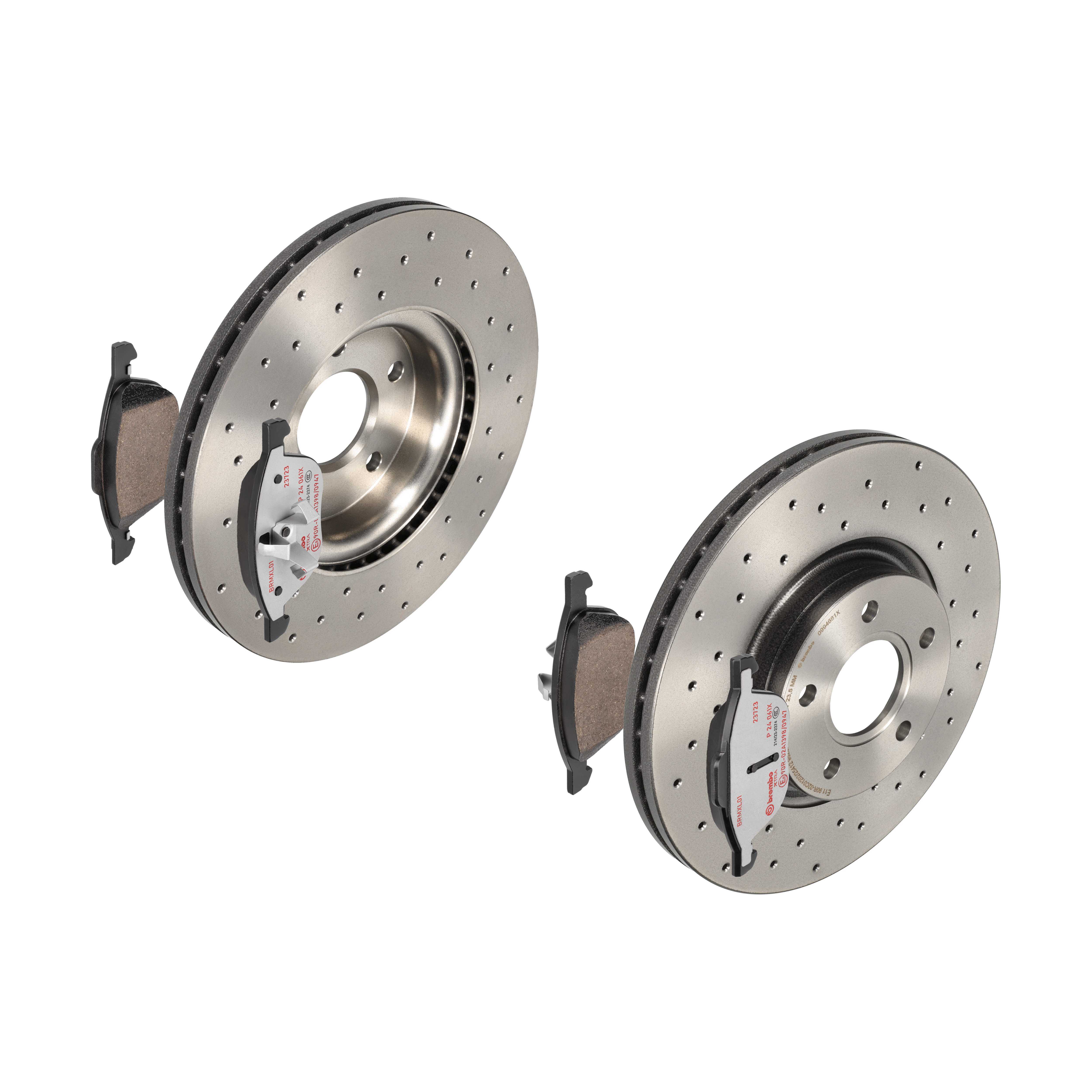 BREMBO Bremsensatz, Scheibenbremse sk8k0f5te6 Vorderachse Gelocht/innenbel. 300mm 25mm für VOLVO FORD FORD (CHANGAN) MAZDA NISSAN MITSUBISHI MAZDA (CH