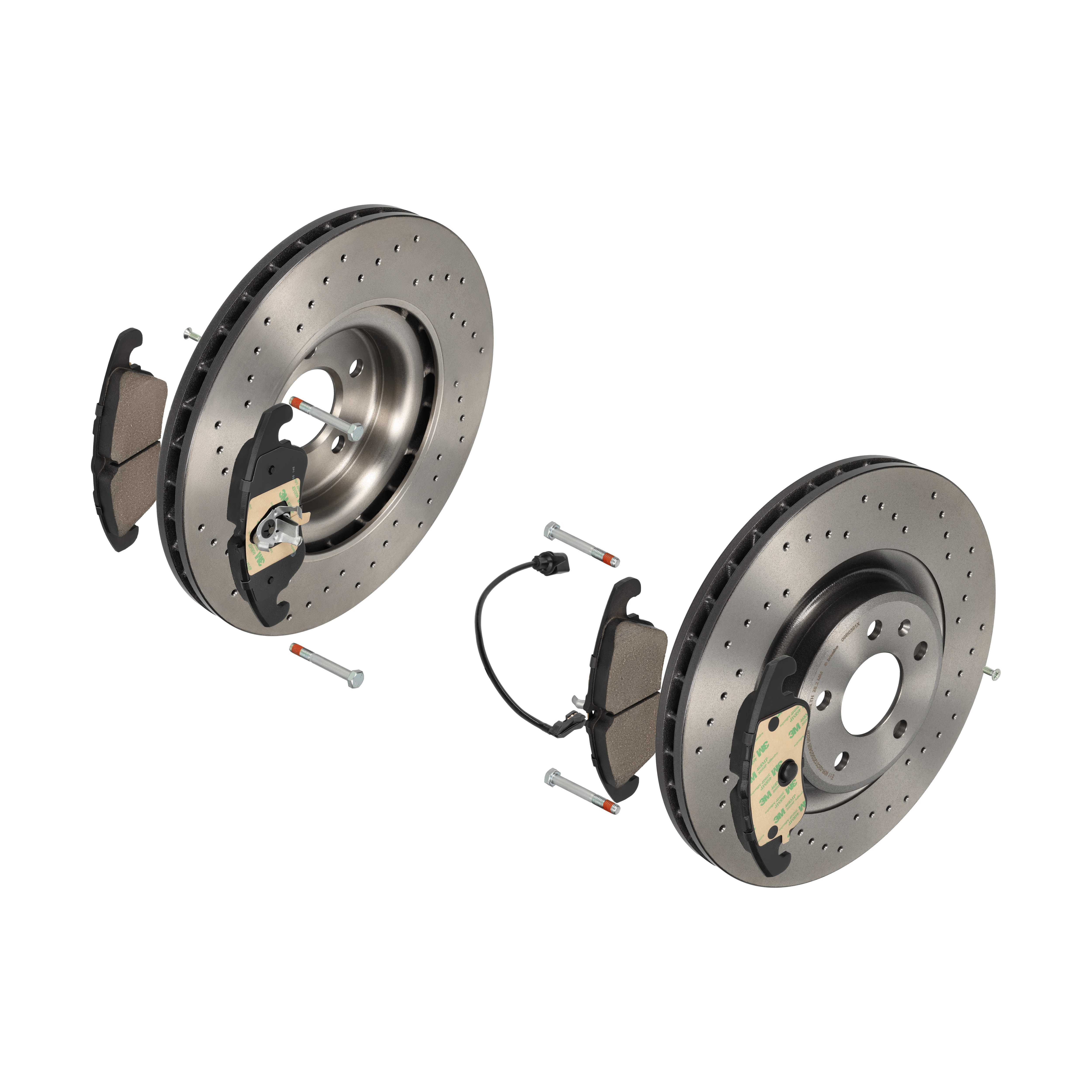 BREMBO Bremsensatz, Scheibenbremse sk8k0f68o0 Vorderachse Gelocht/innenbel. 345mm 29mm für SKODA AUDI SEAT VW (SVW) VW