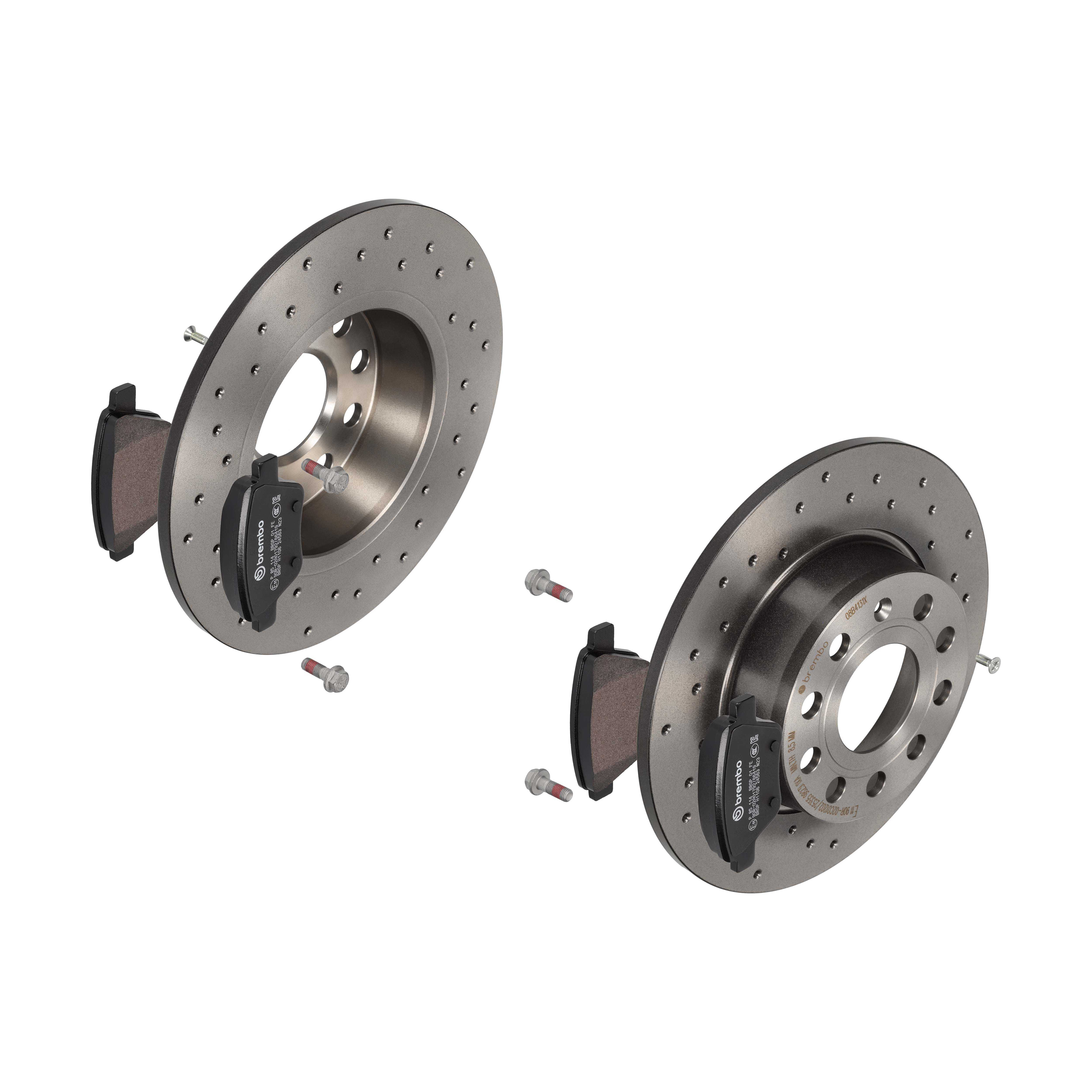BREMBO Bremsensatz, Scheibenbremse sk8k0f9fm3 Hinterachse Gelocht 272mm 10mm für VW SEAT SKODA VW (FAW)