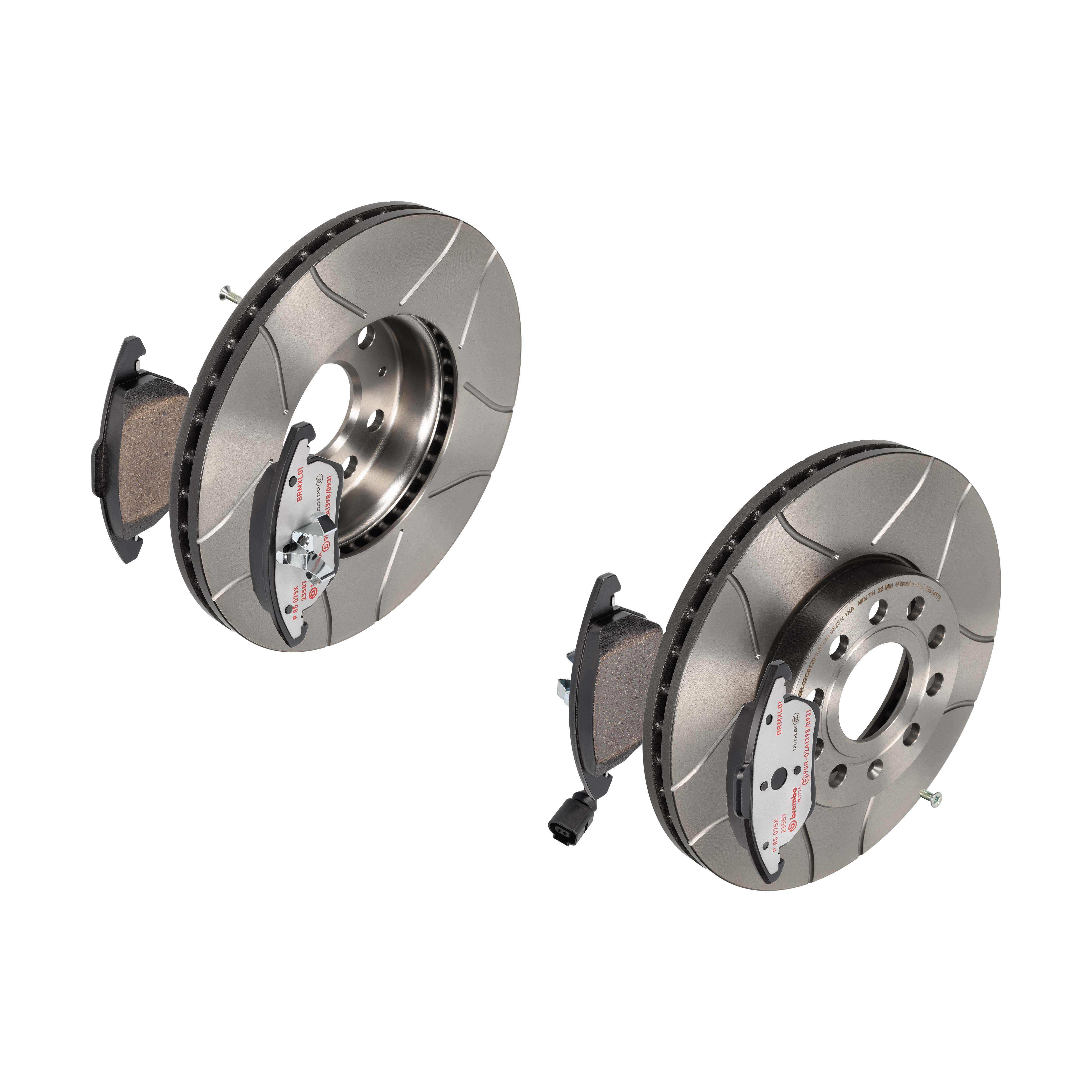 BREMBO Bremsensatz, Scheibenbremse sk8k0f2ml3 Vorderachse Geschlitzt 288mm 25mm für VW (SVW) SKODA SEAT VW (FAW) VW SKODA (SVW) AUDI AUDI (FAW)