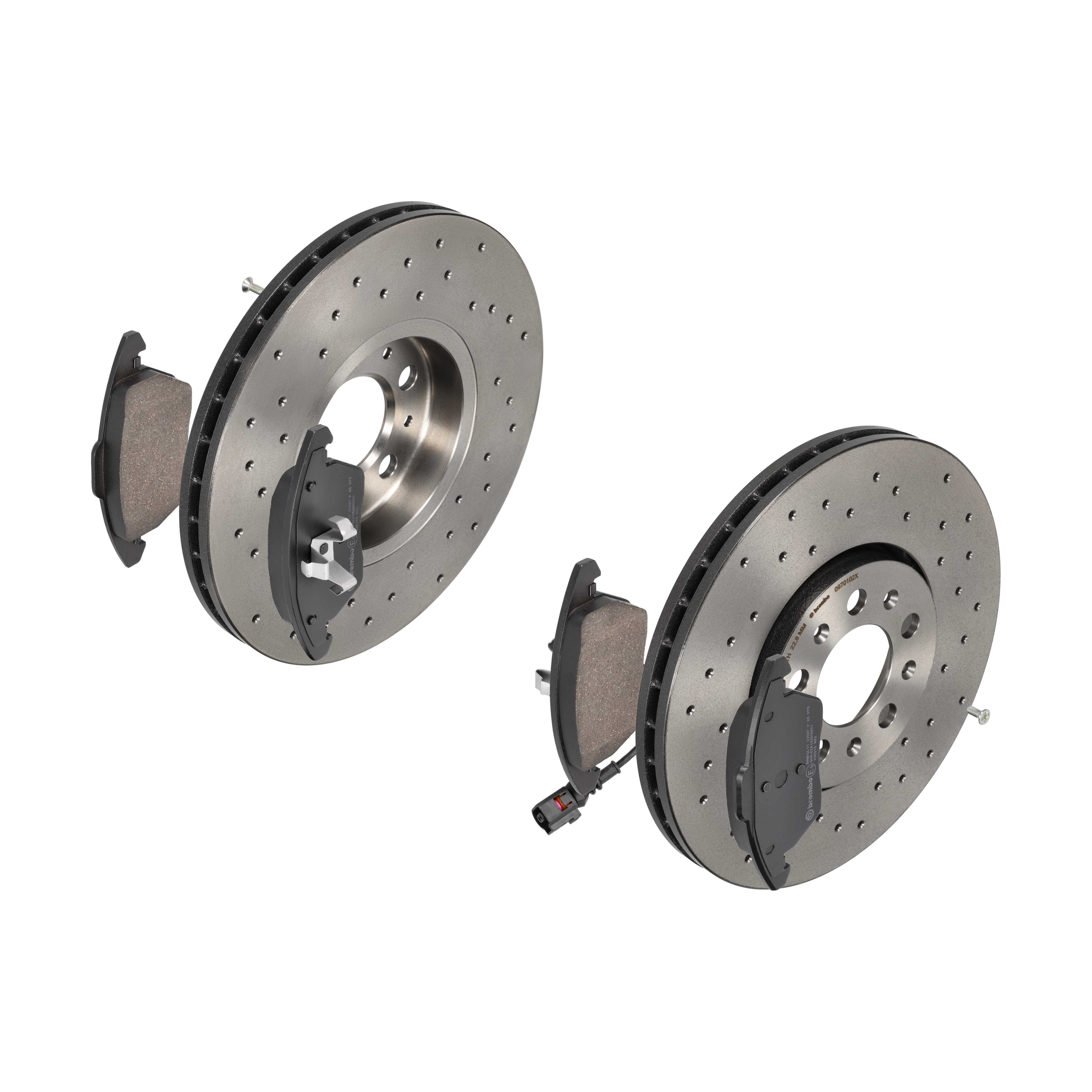 BREMBO Bremsensatz, Scheibenbremse sk8k0f4aj8 Vorderachse Gelocht/innenbel. 288mm 25mm für SEAT VW AUDI SKODA VW (FAW) VW (SVW) SKODA (SVW)