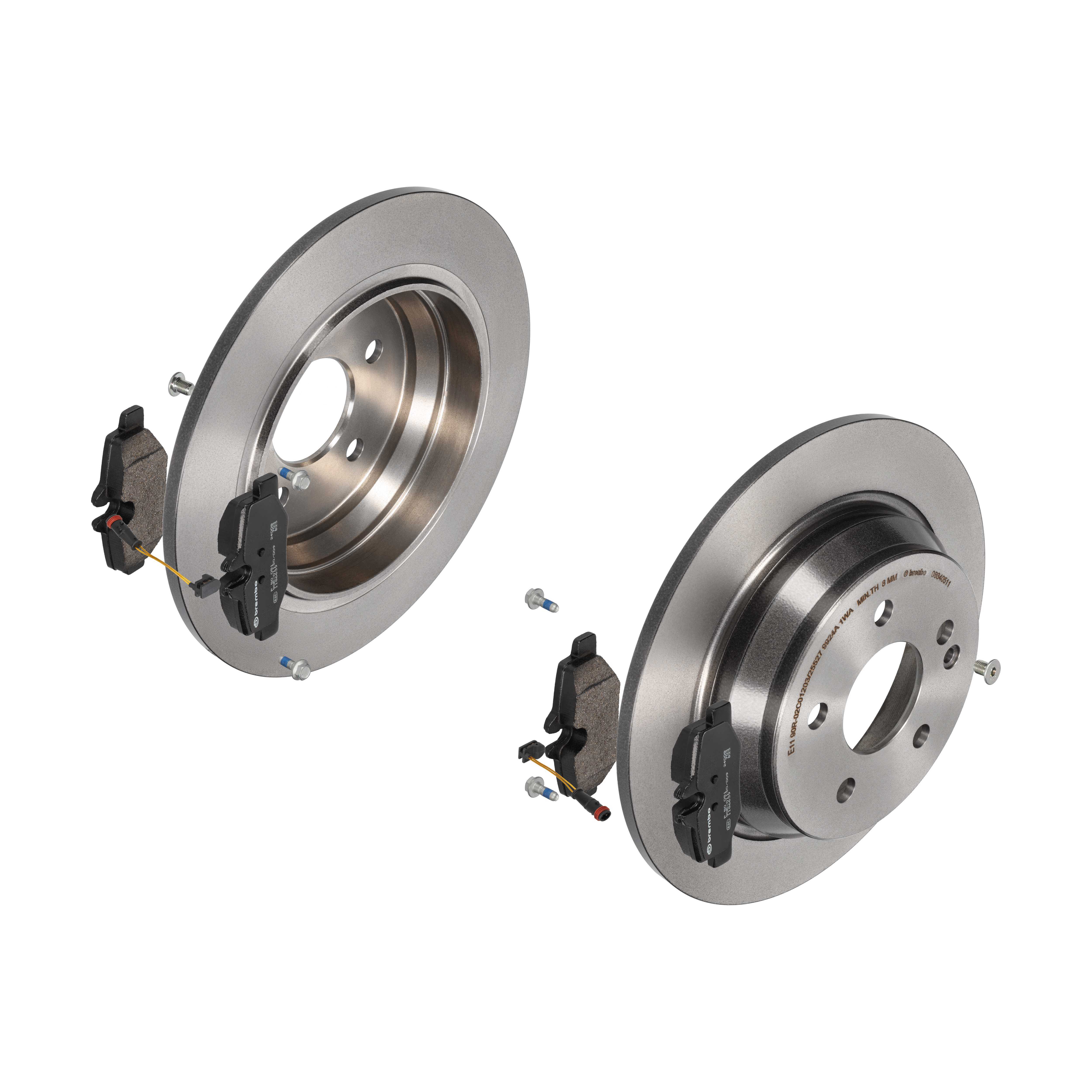 BREMBO Bremsensatz, Scheibenbremse ijzjsggef6 Hinterachse Voll 296mm 10mm für MERCEDES-BENZ MERCEDES-BENZ (FJDA)