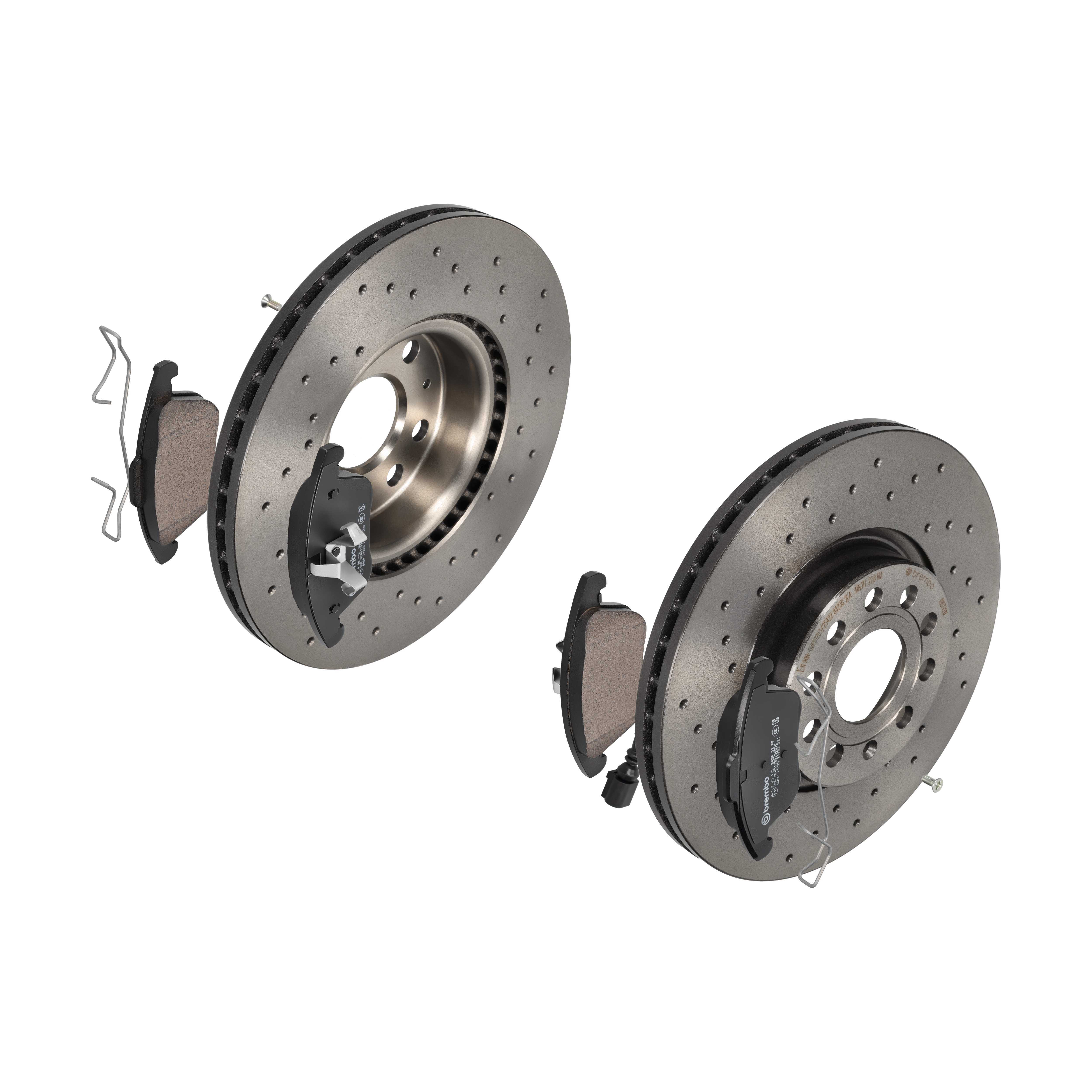 BREMBO Bremsensatz, Scheibenbremse sk8k0f0o39 Vorderachse Gelocht/innenbel. 312mm 25mm für VW AUDI SEAT VW (SVW) VW (FAW) AUDI (FAW) SKODA (SVW)