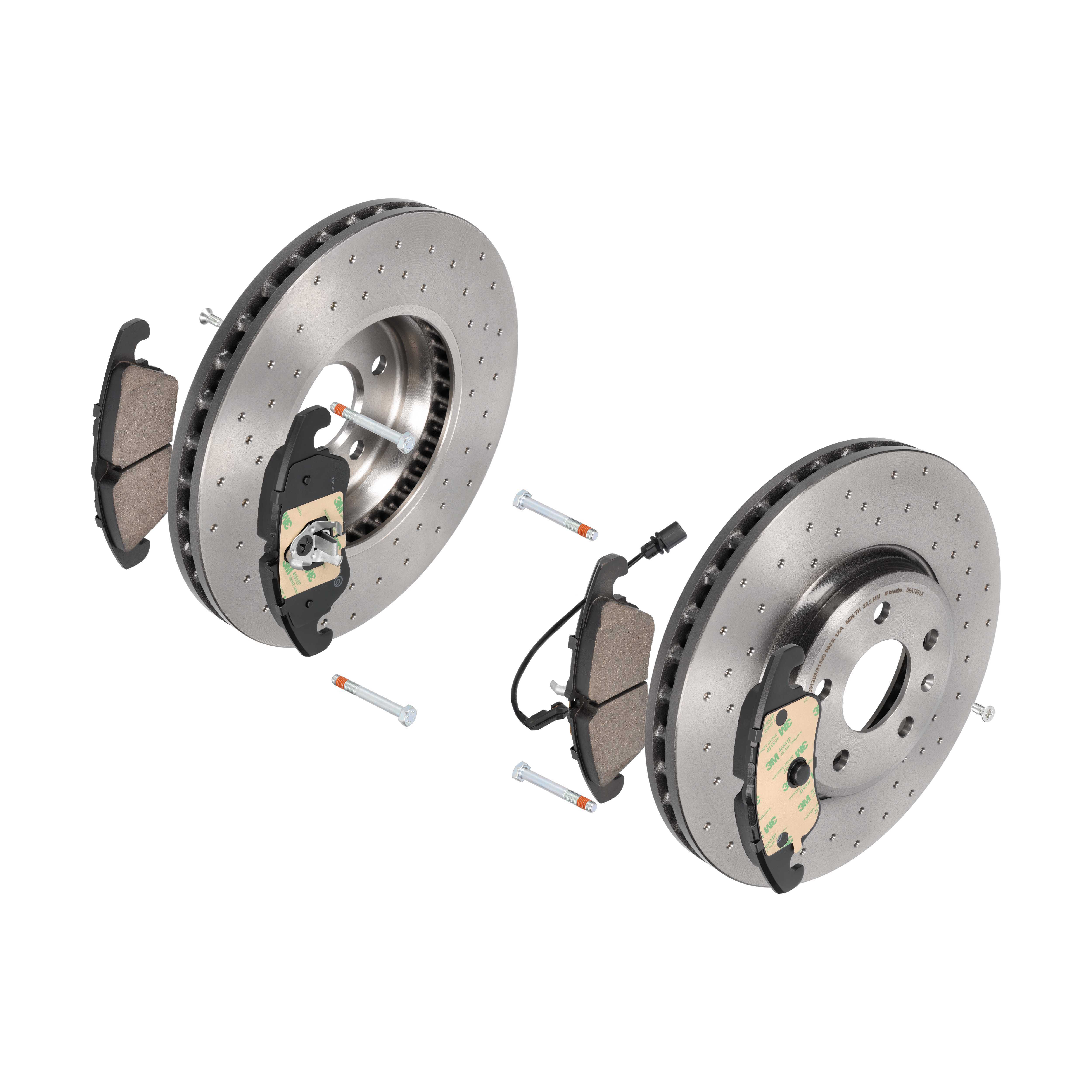 BREMBO Bremsensatz, Scheibenbremse sk8k0ezv11 Vorderachse Gelocht/innenbel. 320mm 30mm für AUDI VW SKODA SEAT AUDI (FAW) VW (SVW)