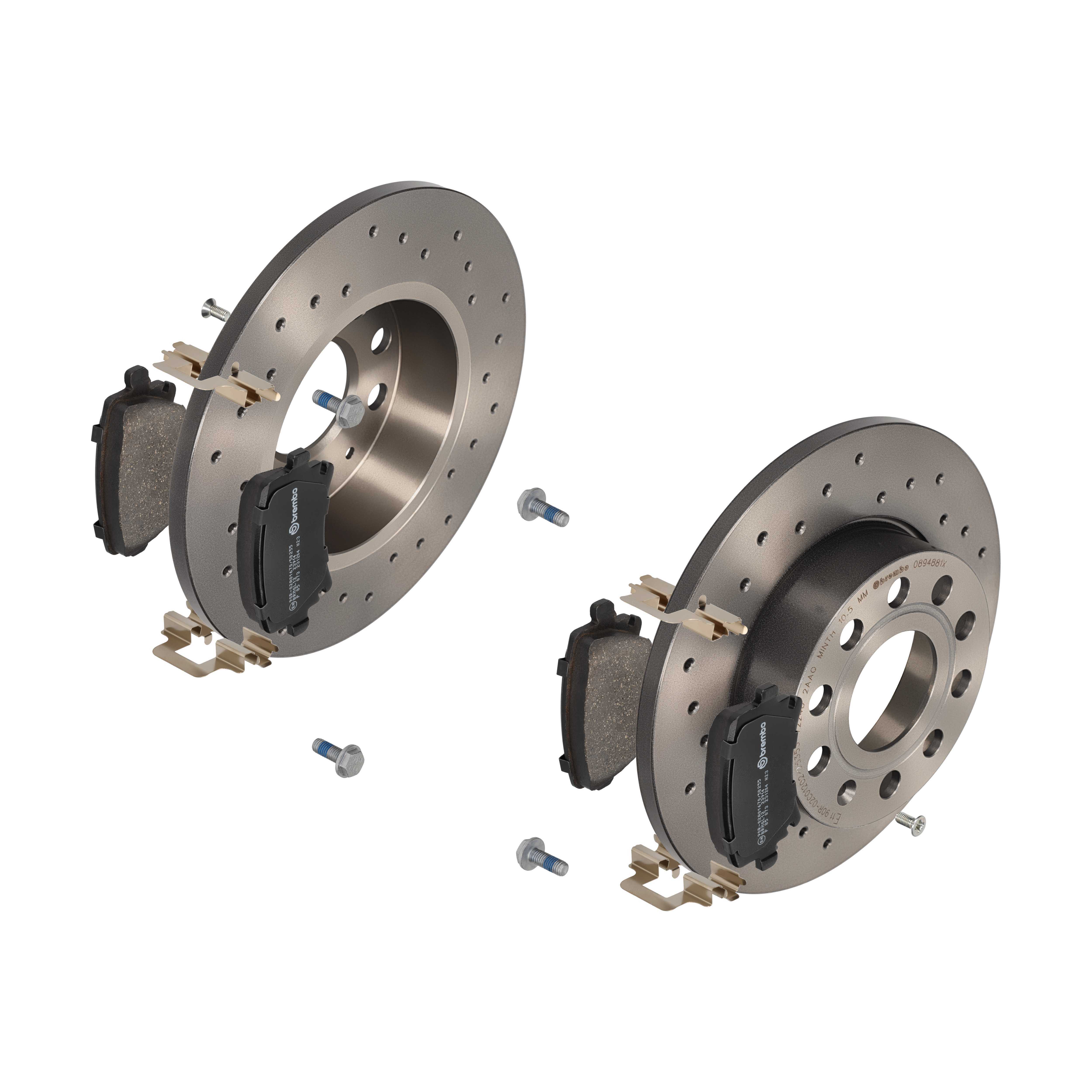 BREMBO Bremsensatz, Scheibenbremse sk8k0f91x1 Hinterachse Gelocht 256mm 12mm für VW SEAT VW (FAW) AUDI SKODA SKODA (SVW) AUDI (FAW)