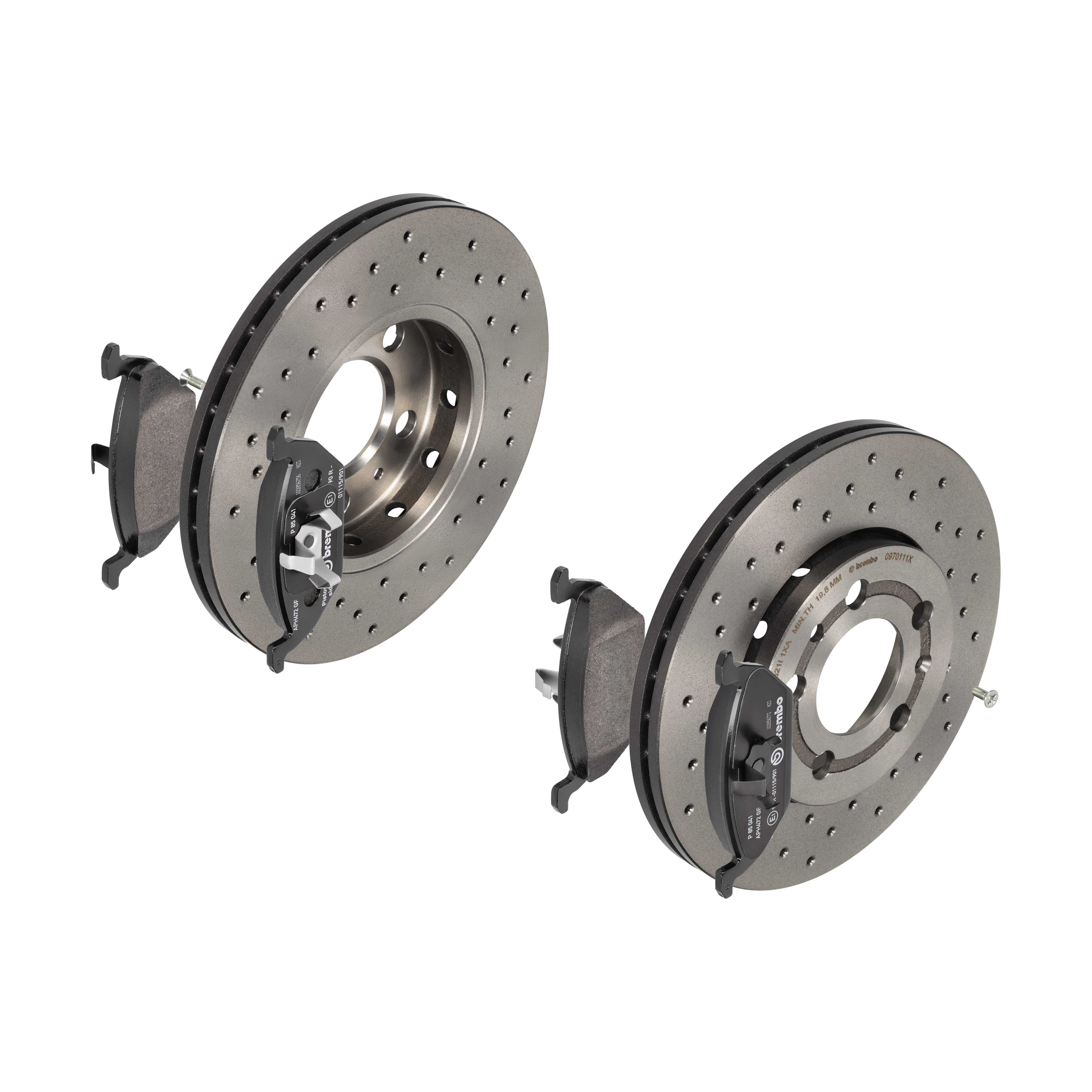 BREMBO Bremsensatz, Scheibenbremse sk8k0f4fp6 Vorderachse Gelocht/innenbel. 256mm 22mm für VW (FAW) SEAT VW AUDI SKODA VW (SVW) SKODA (SVW) BRILLIANCE