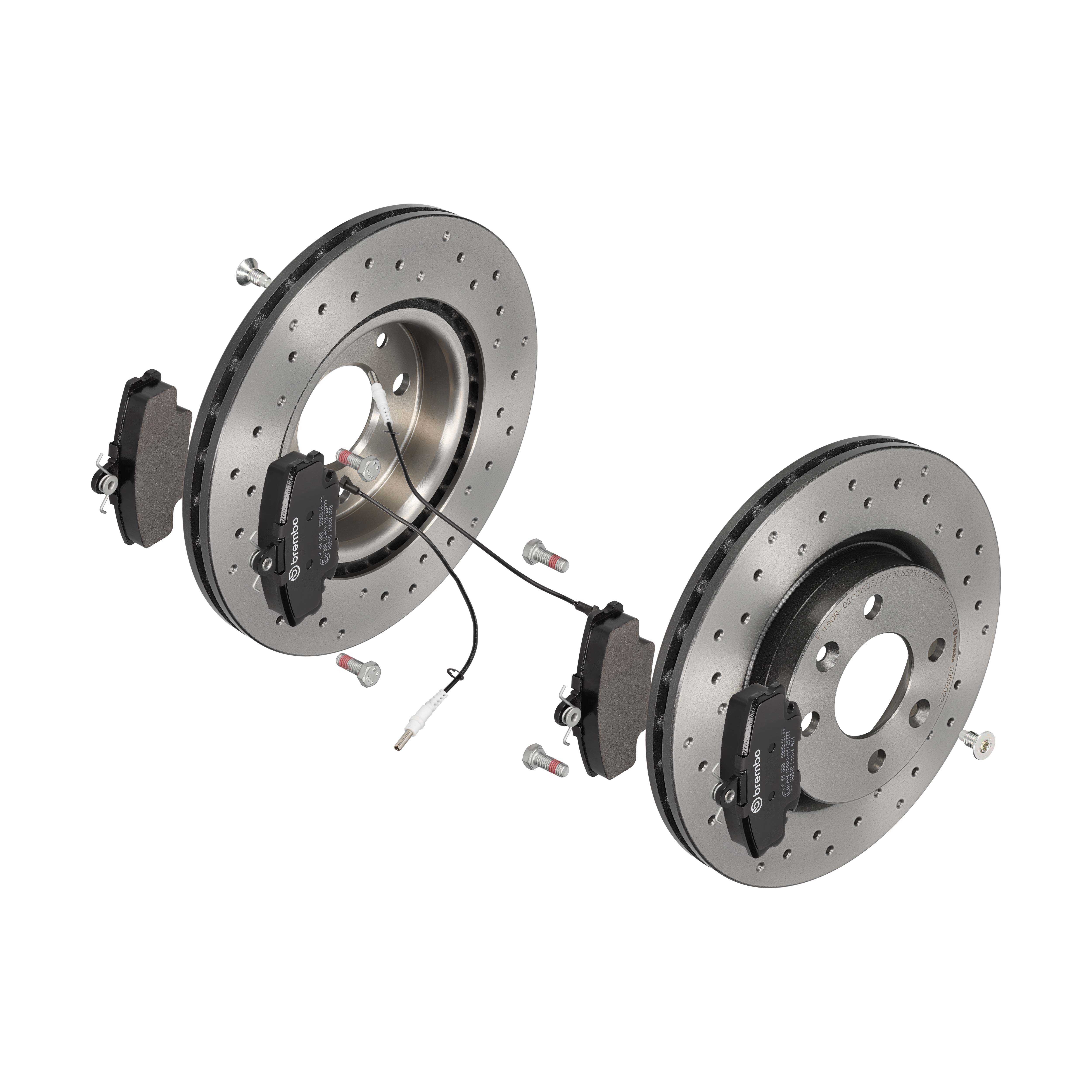 BREMBO Bremsensatz, Scheibenbremse sk8k0f3kg6 Vorderachse Gelocht/innenbel. 259mm 20mm für CITROËN PEUGEOT RENAULT DACIA NISSAN ALPINE LIFAN