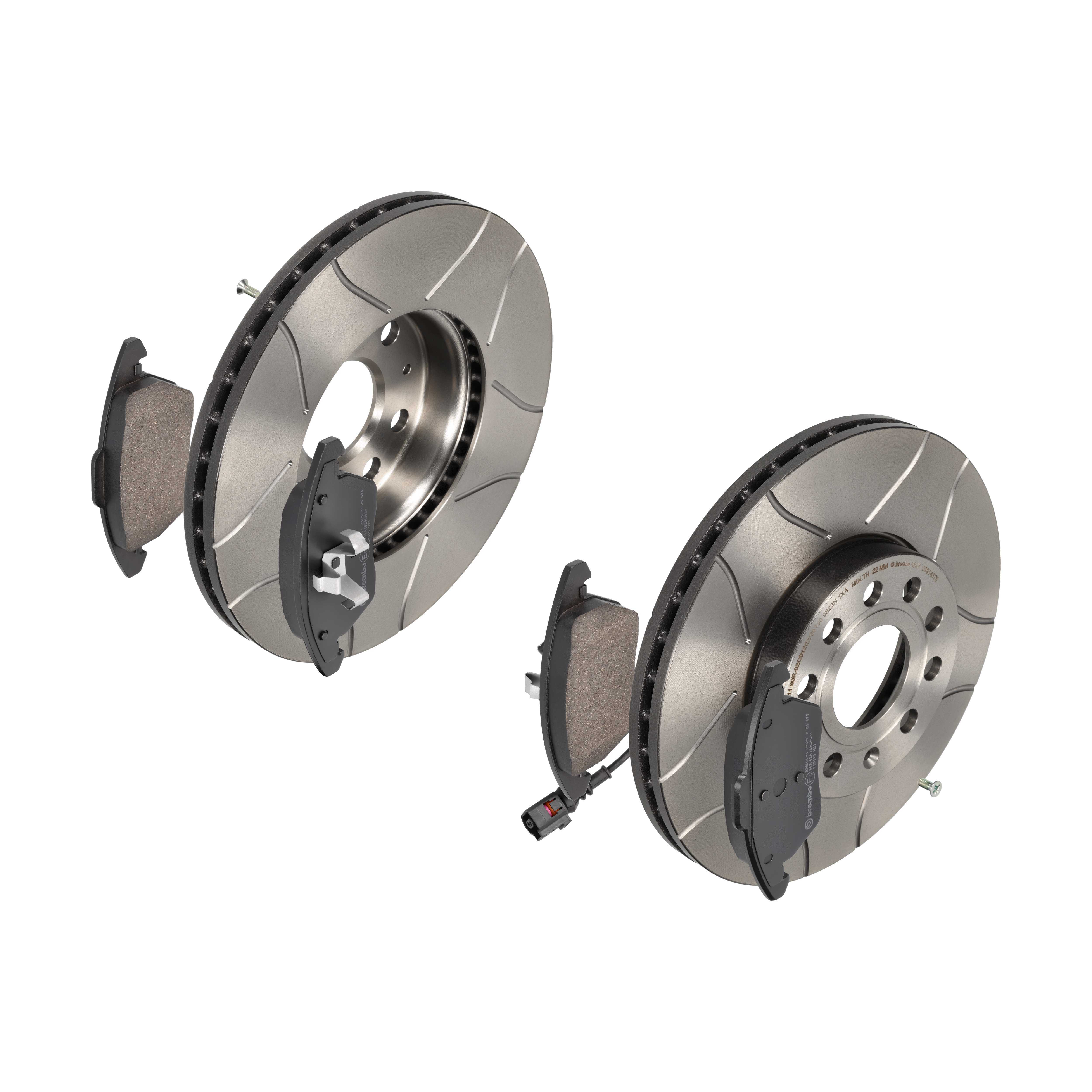 BREMBO Bremsensatz, Scheibenbremse sk8k0f75u5 Vorderachse Geschlitzt 288mm 25mm für AUDI SKODA (SVW) SKODA SEAT VW AUDI (FAW) VW (FAW)