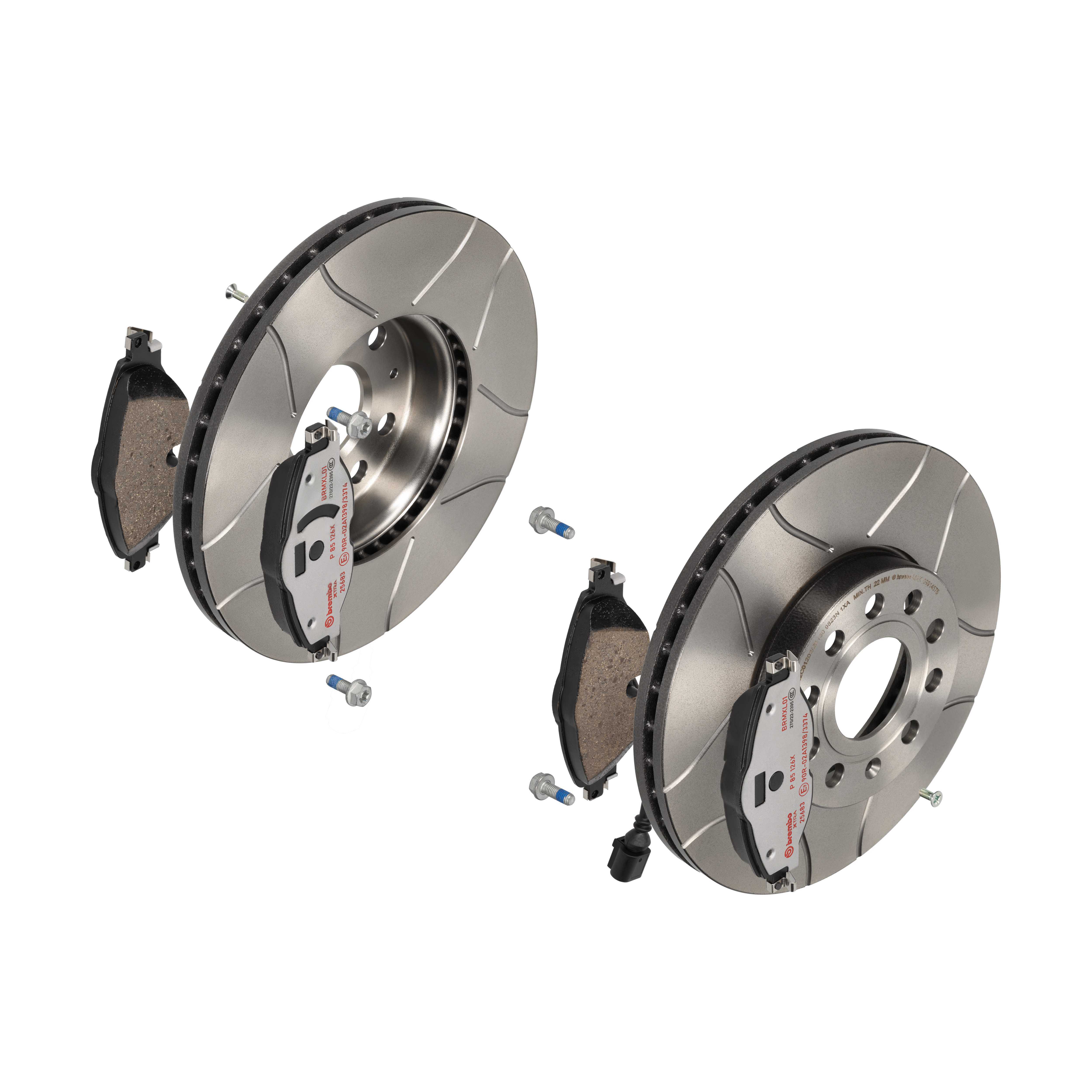 BREMBO Bremsensatz, Scheibenbremse sk8k0f5nd8 Vorderachse Geschlitzt 288mm 25mm für SKODA (SVW) VW SEAT AUDI SKODA AUDI (FAW) VW (FAW)