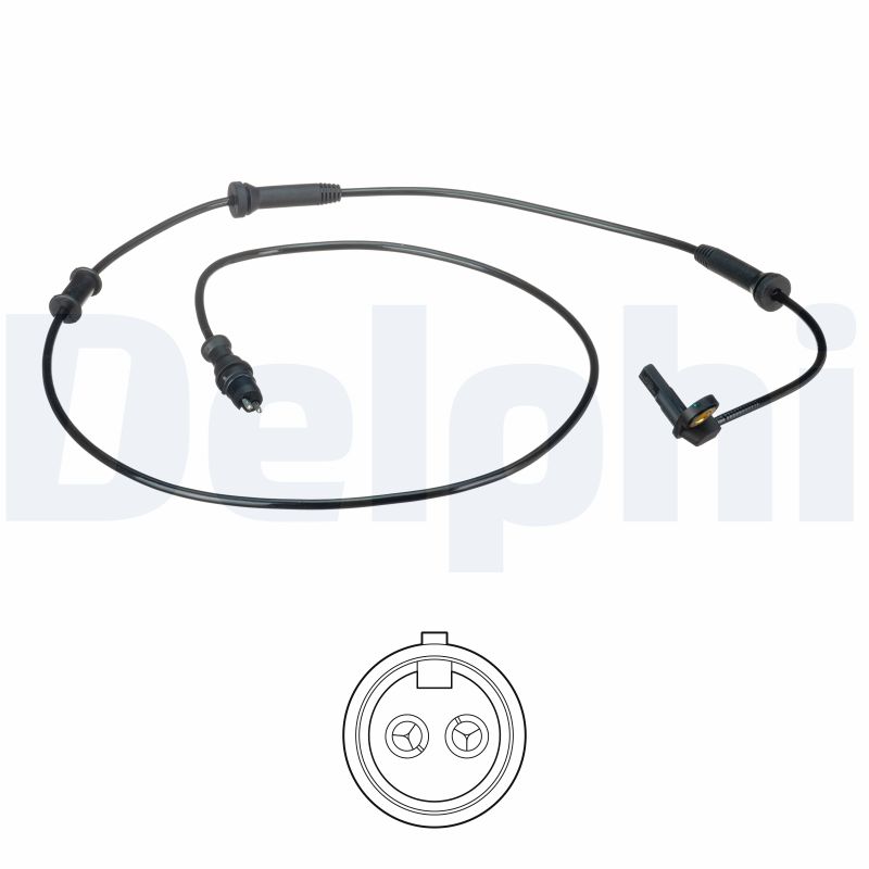 DELPHI Sensor, Raddrehzahl ss20480 für FIAT