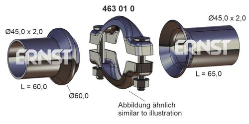Produktbild für Reparatursatz, Abgasrohr