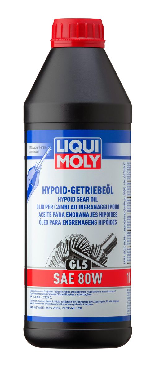 Produktbild für Hypoid-Getriebeöl (GL5) SAE 80W [1 L]