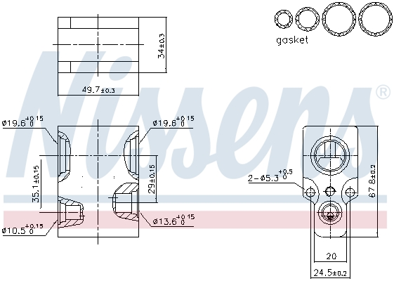 NISSENS Expansionsventil, Klimaanlage 999346 für OPEL VAUXHALL RENAULT TRUCKS