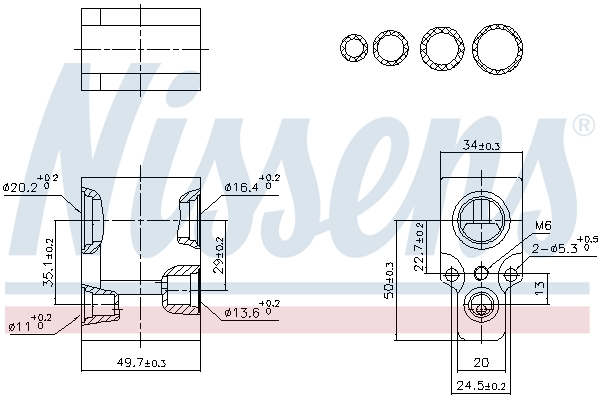 NISSENS Expansionsventil, Klimaanlage 999349 für SKODA ROVER MG