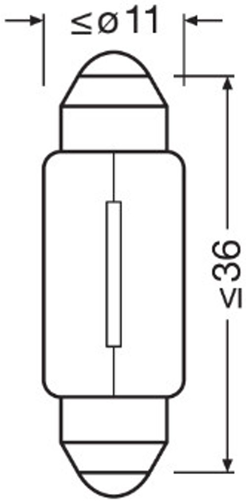 Produktbild für Original C5W 12V 5W 36mm Doppelblister