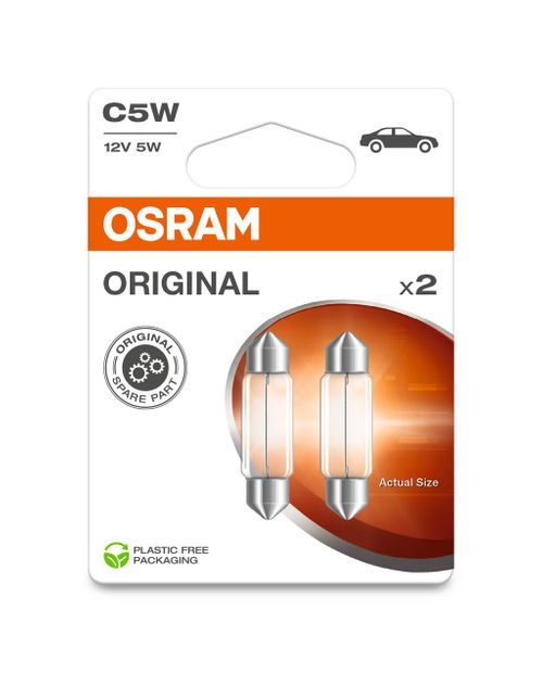 Produktbild für Original C5W 12V 5W 36mm Doppelblister