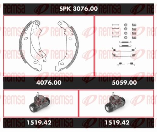 Produktbild für Bremsensatz, Trommelbremse Super Precision Kit