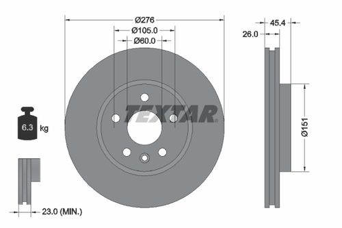 Produktbild für Bremsscheibe PRO