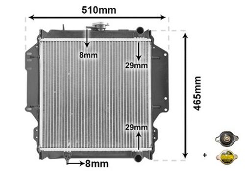 Produktbild für Kühler, Motorkühlung